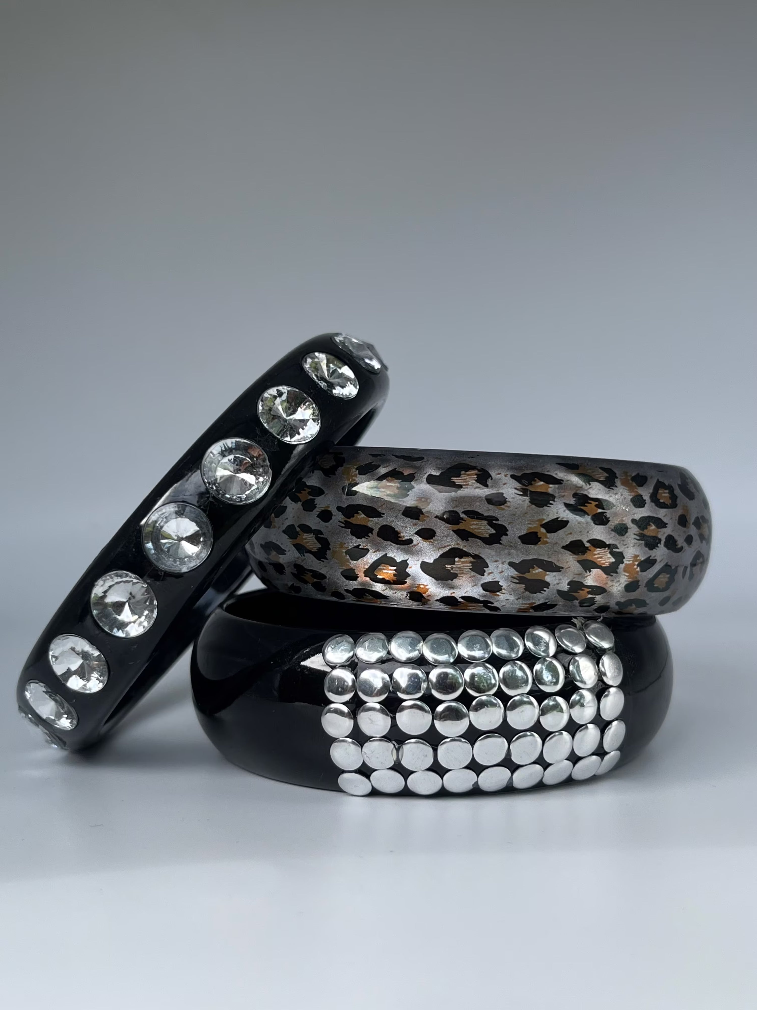 Stormi bling bangle bracelet set