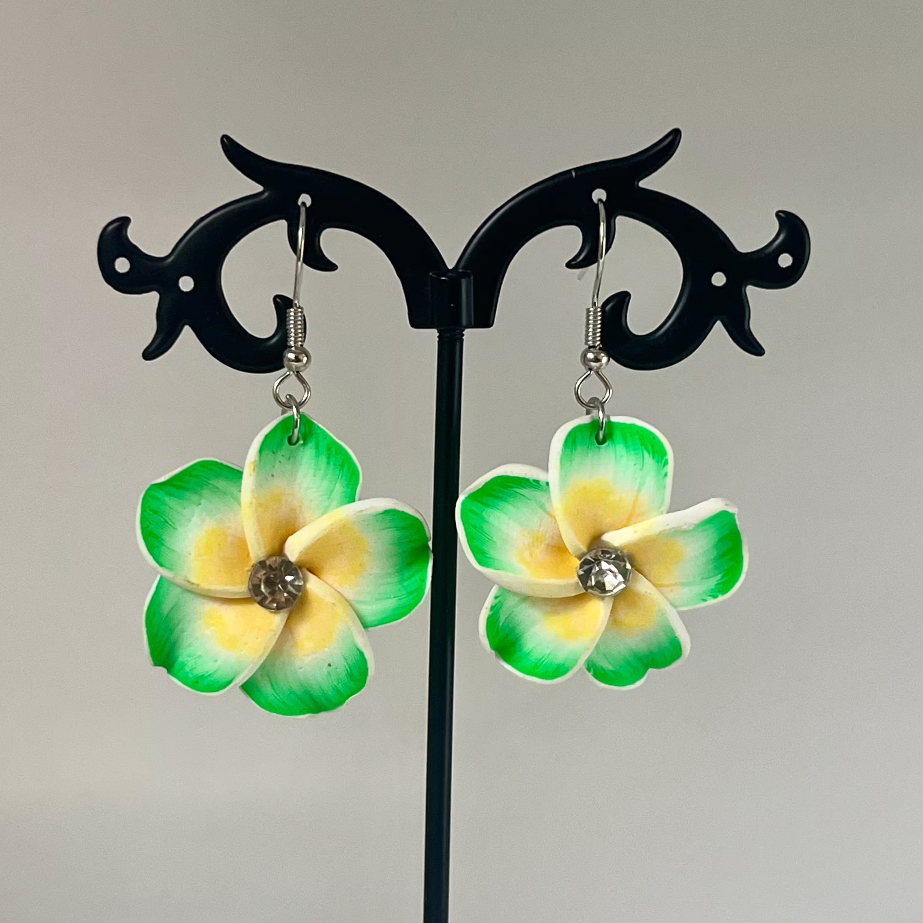 Plumeria flower earrings