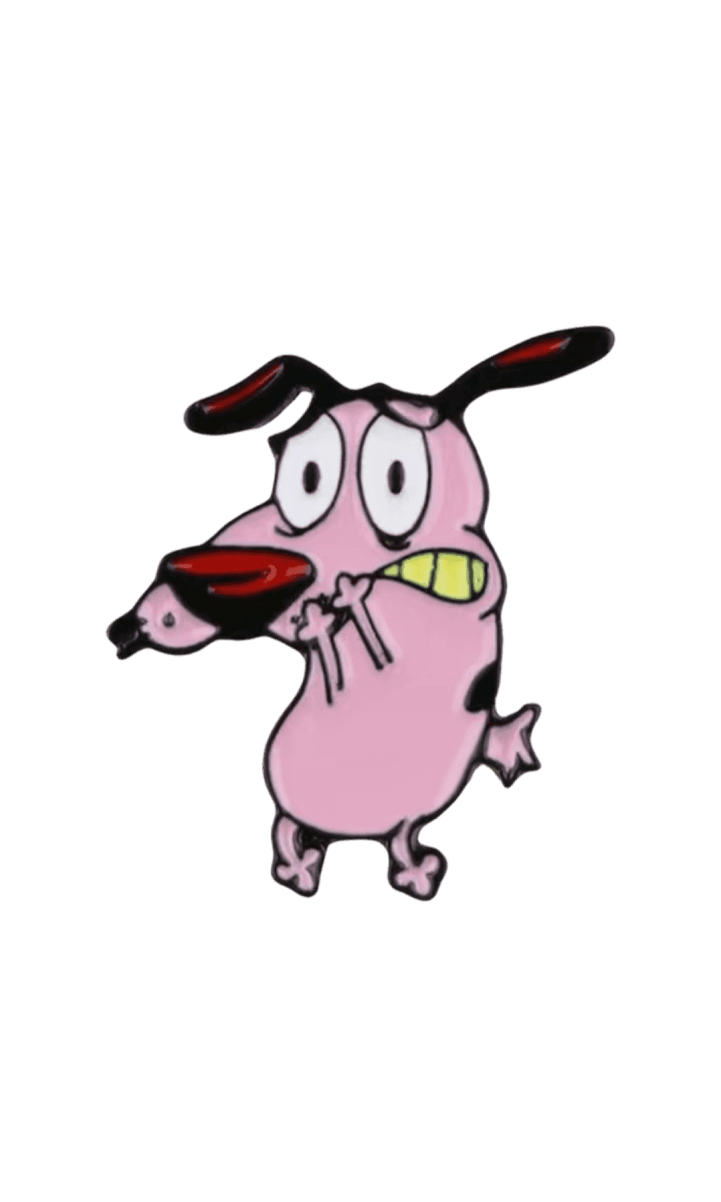 Courage the cowardly dog enamel brooch pin ☆