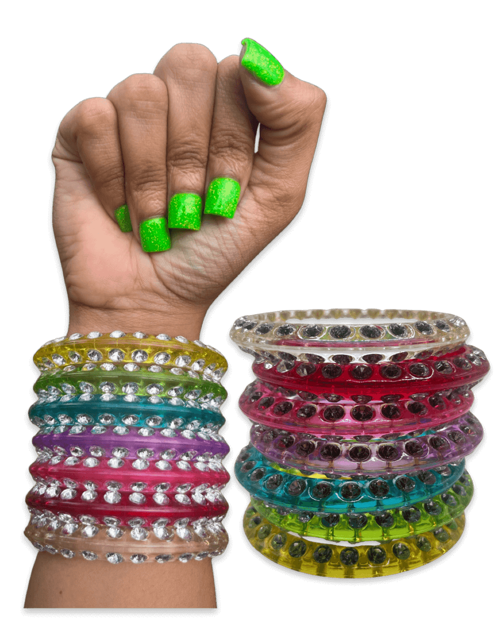 Cutie bangle bracelets - transparent ♡