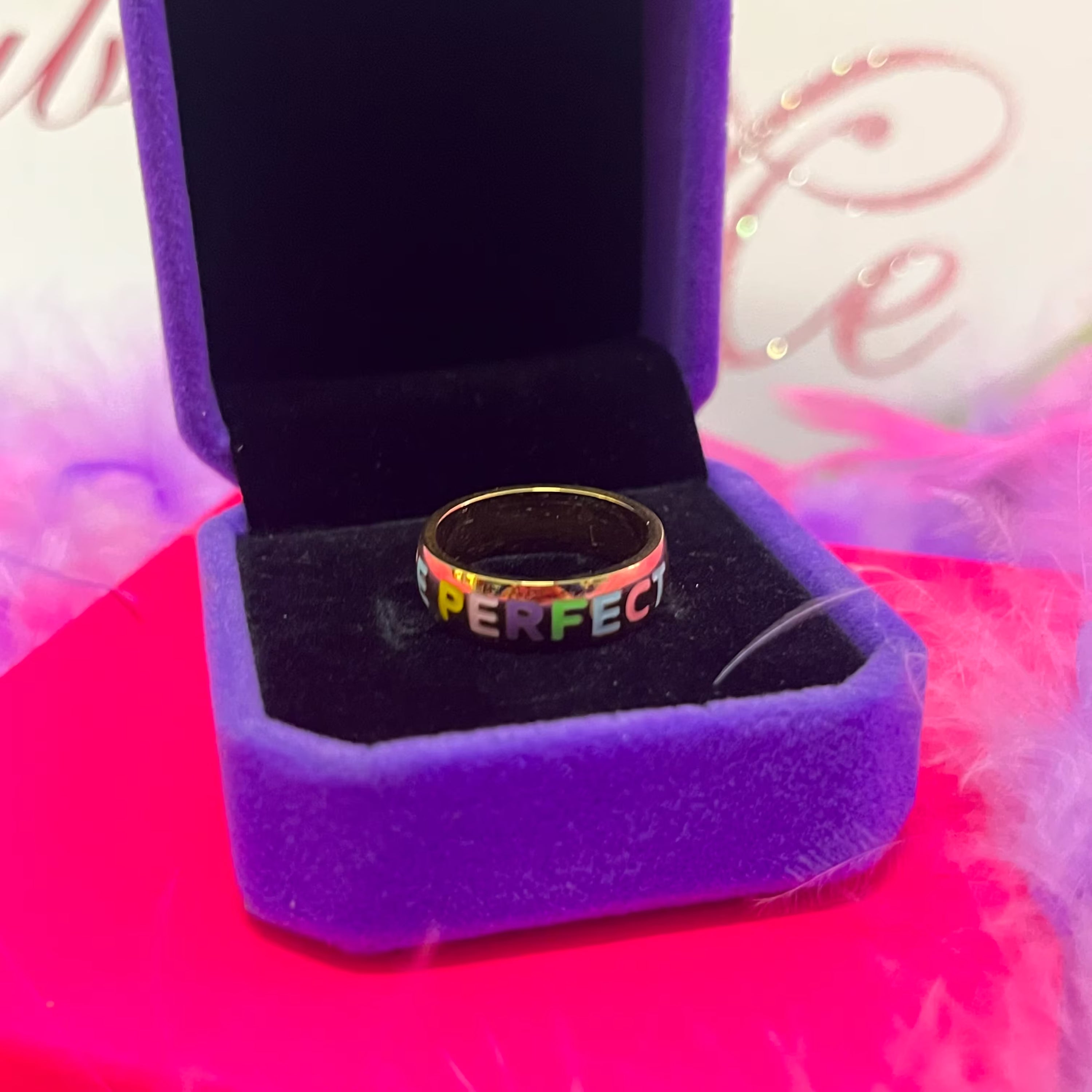 stainless steel you’re perfect ring