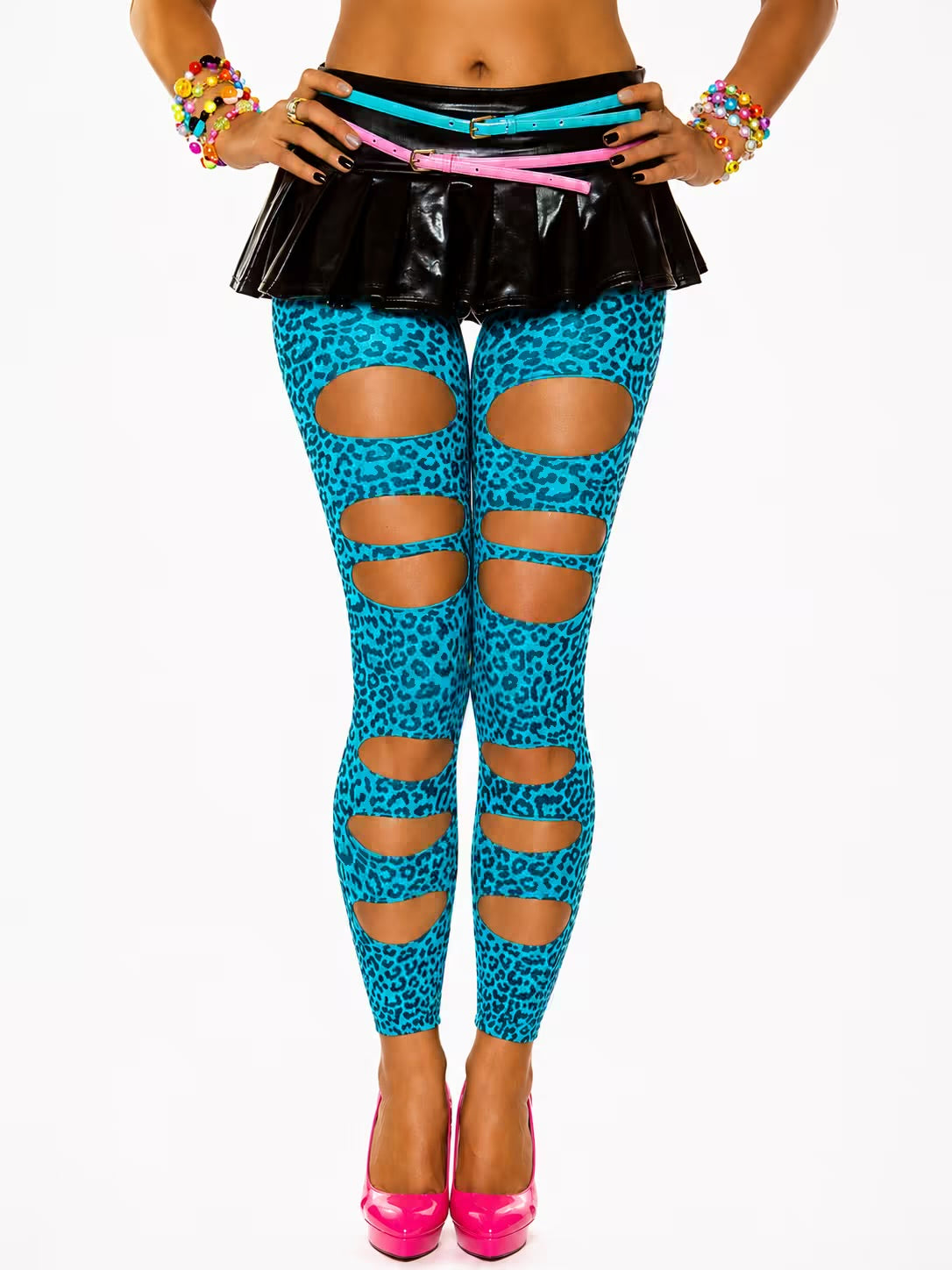 Blue crush leopard print leggings