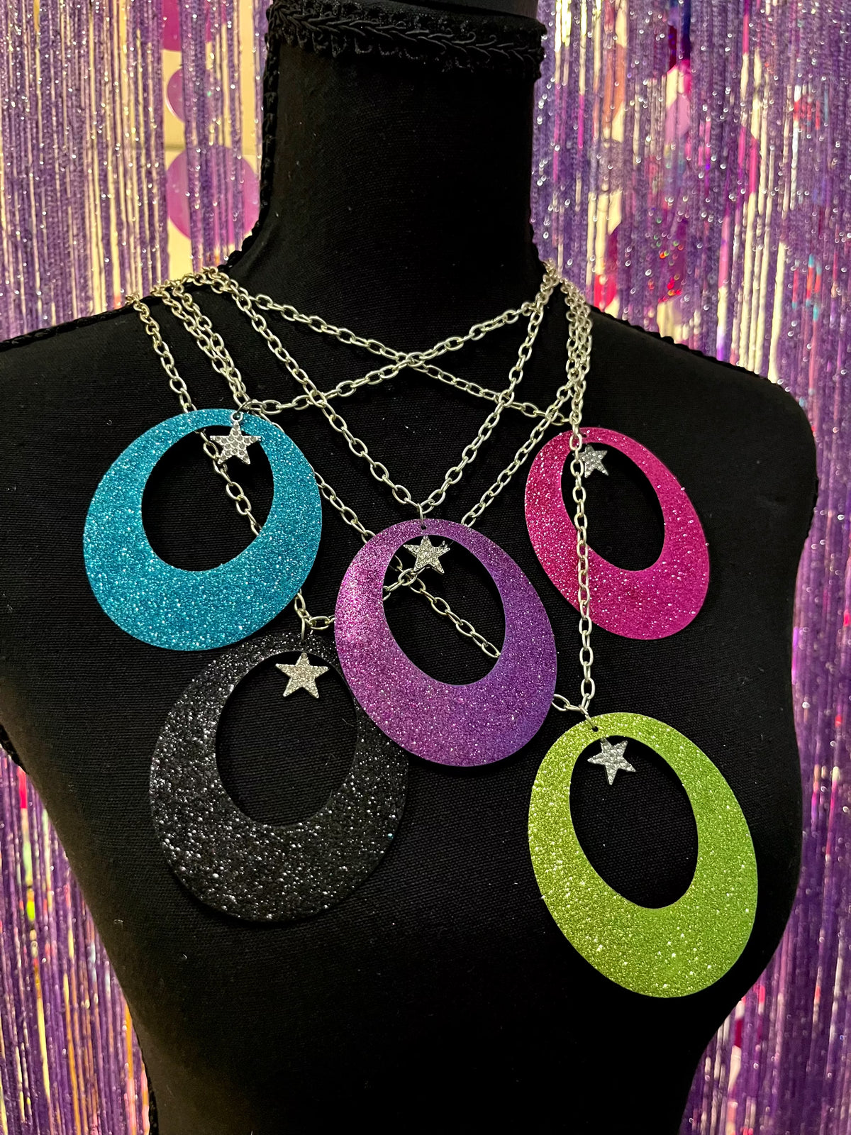 1992 Vintage stainless steel star of the show necklaces
