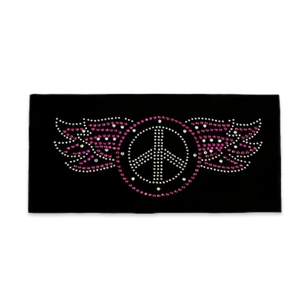 Rhinestone peace sign headband ♡