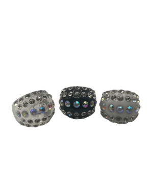 Bedazzled dome rings ☆
