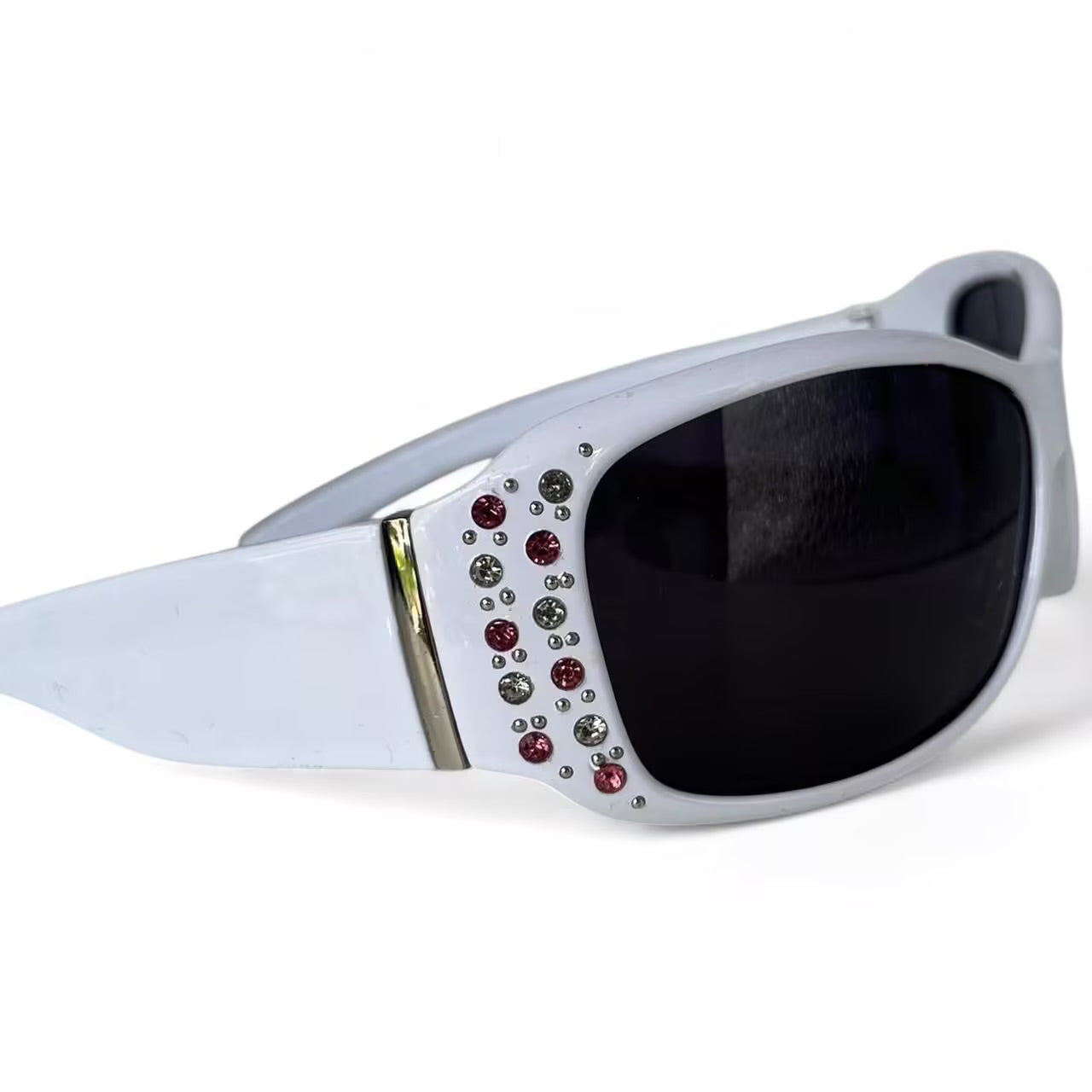 White rhinestone sunglasses