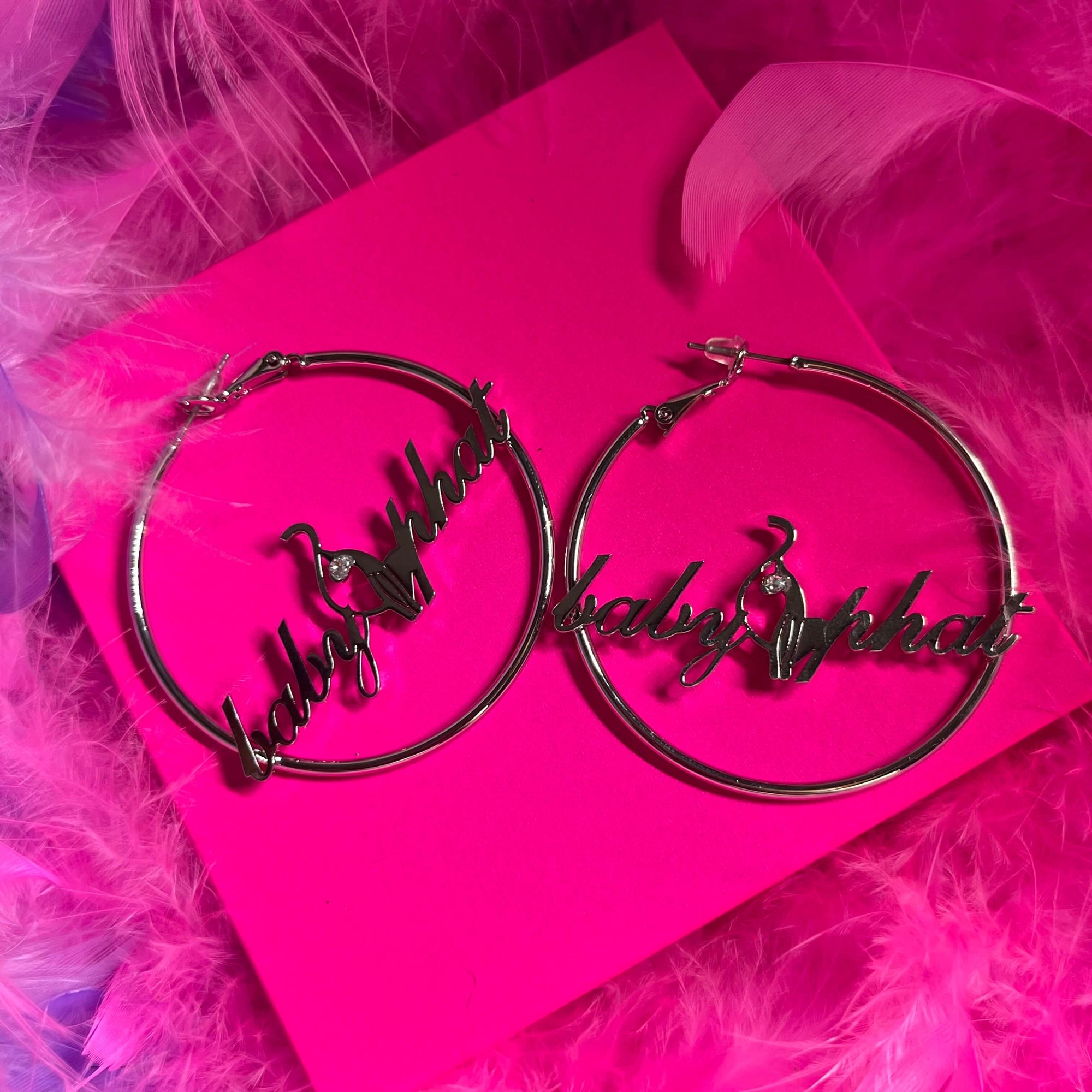 Baby phat hoop earrings - only one left!
