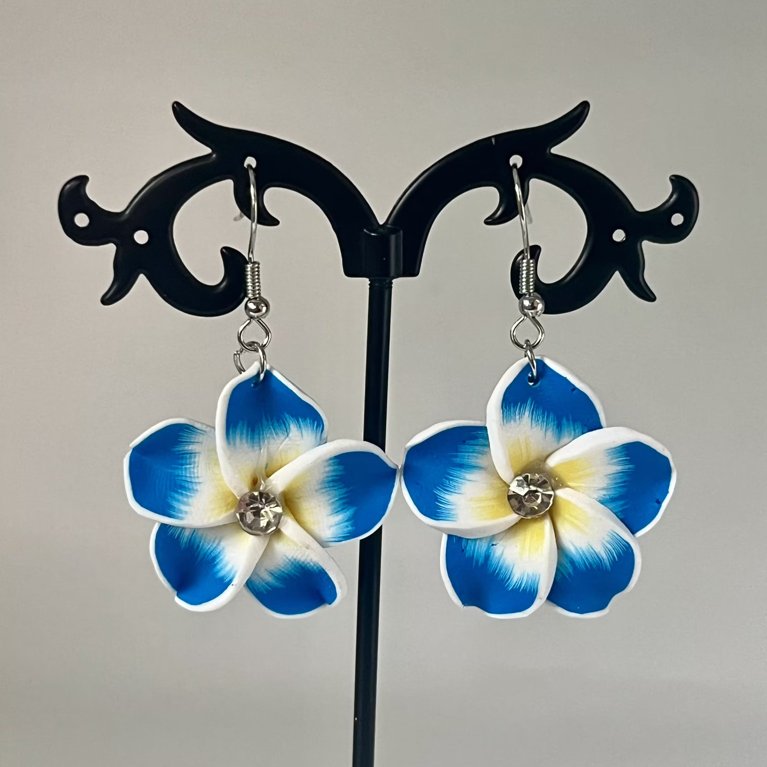 Plumeria flower earrings