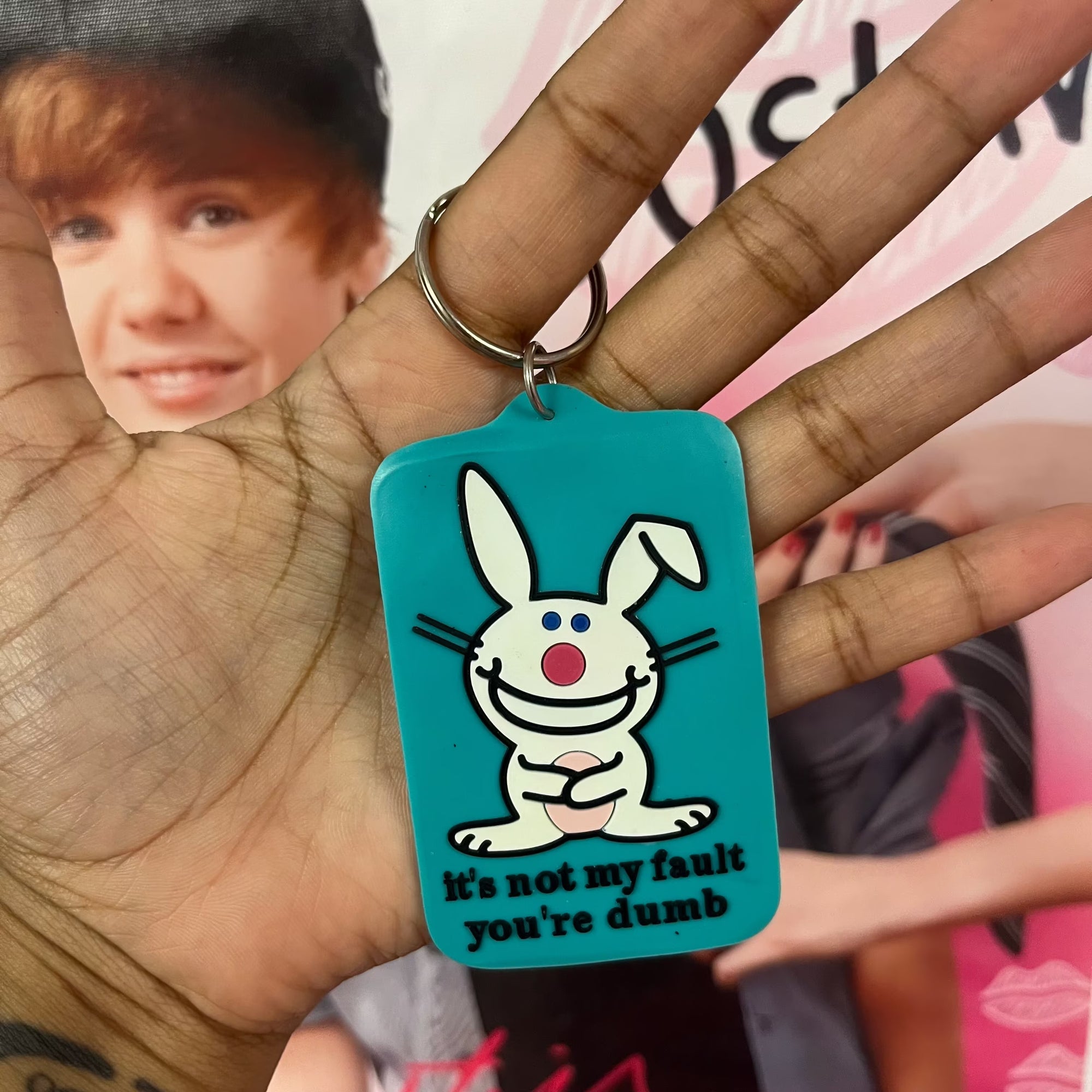 Vintage happy bunny keychains