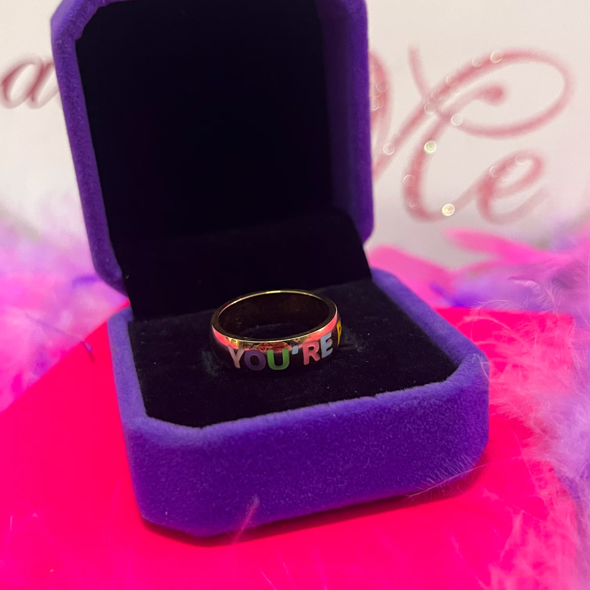 stainless steel you’re perfect ring