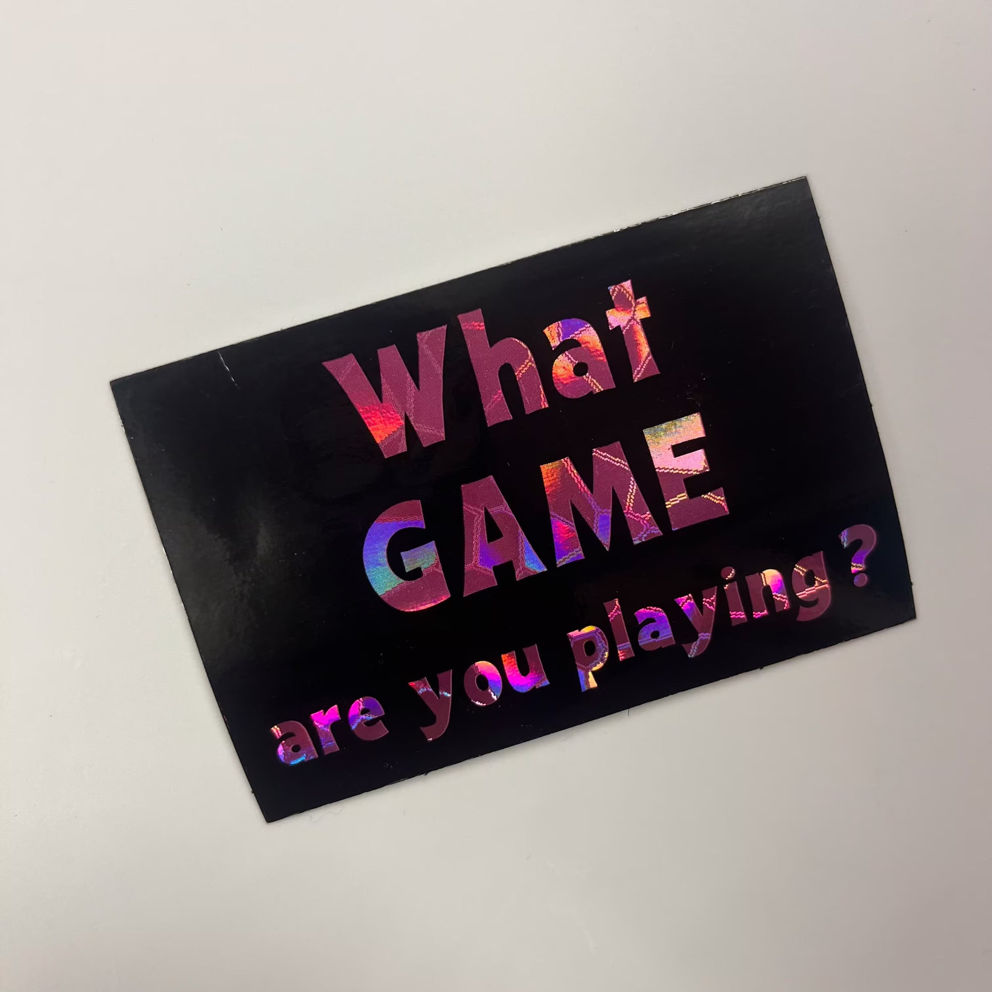 2000s holographic vending machine stickers