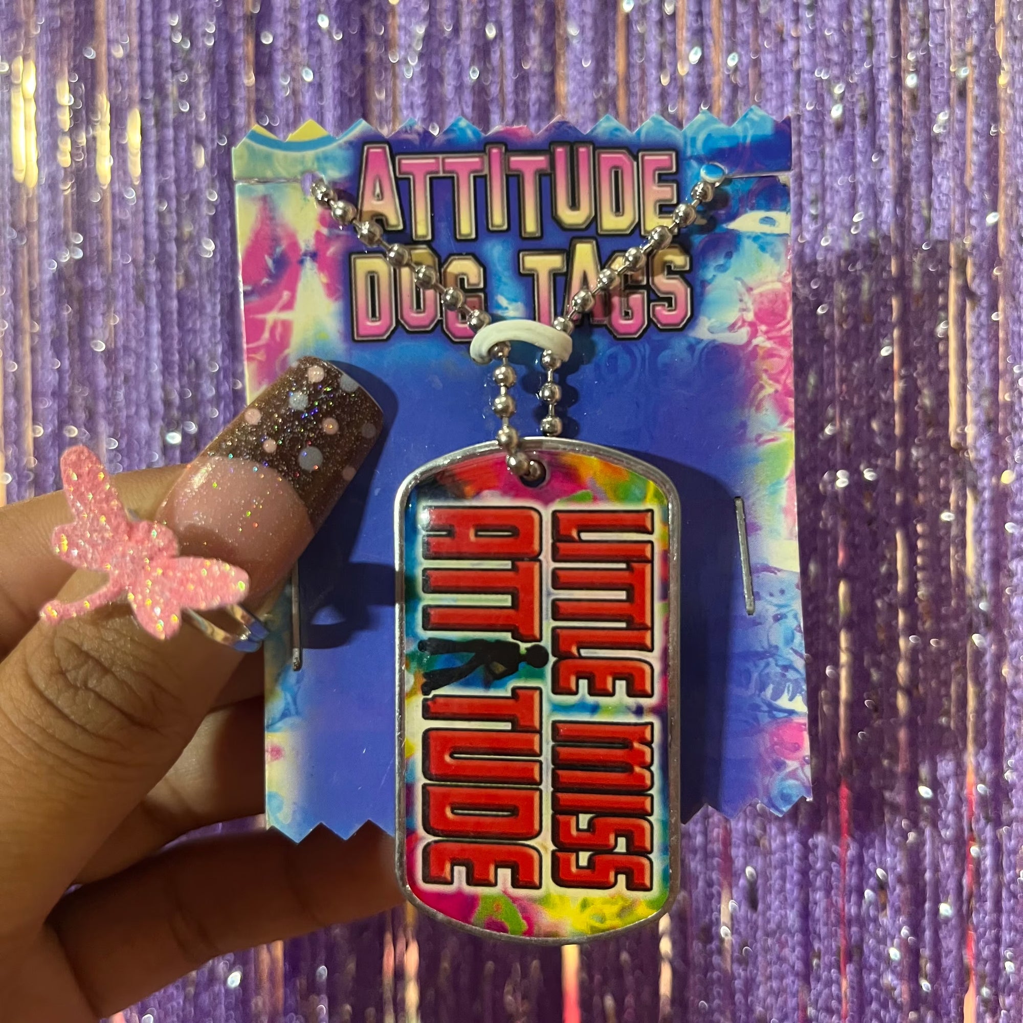 2000 Attitude tags little miss attitude necklace