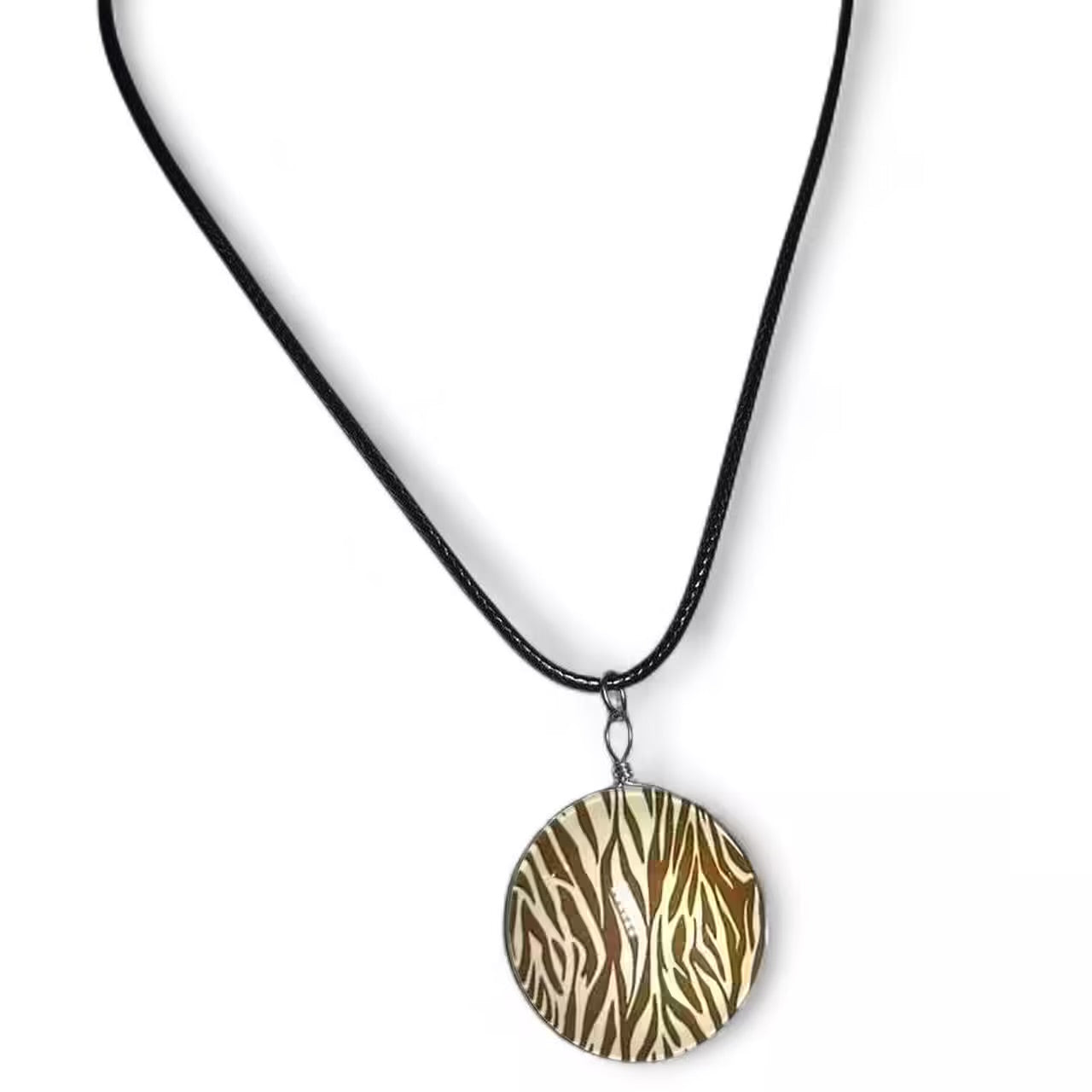 Zebra print necklaces