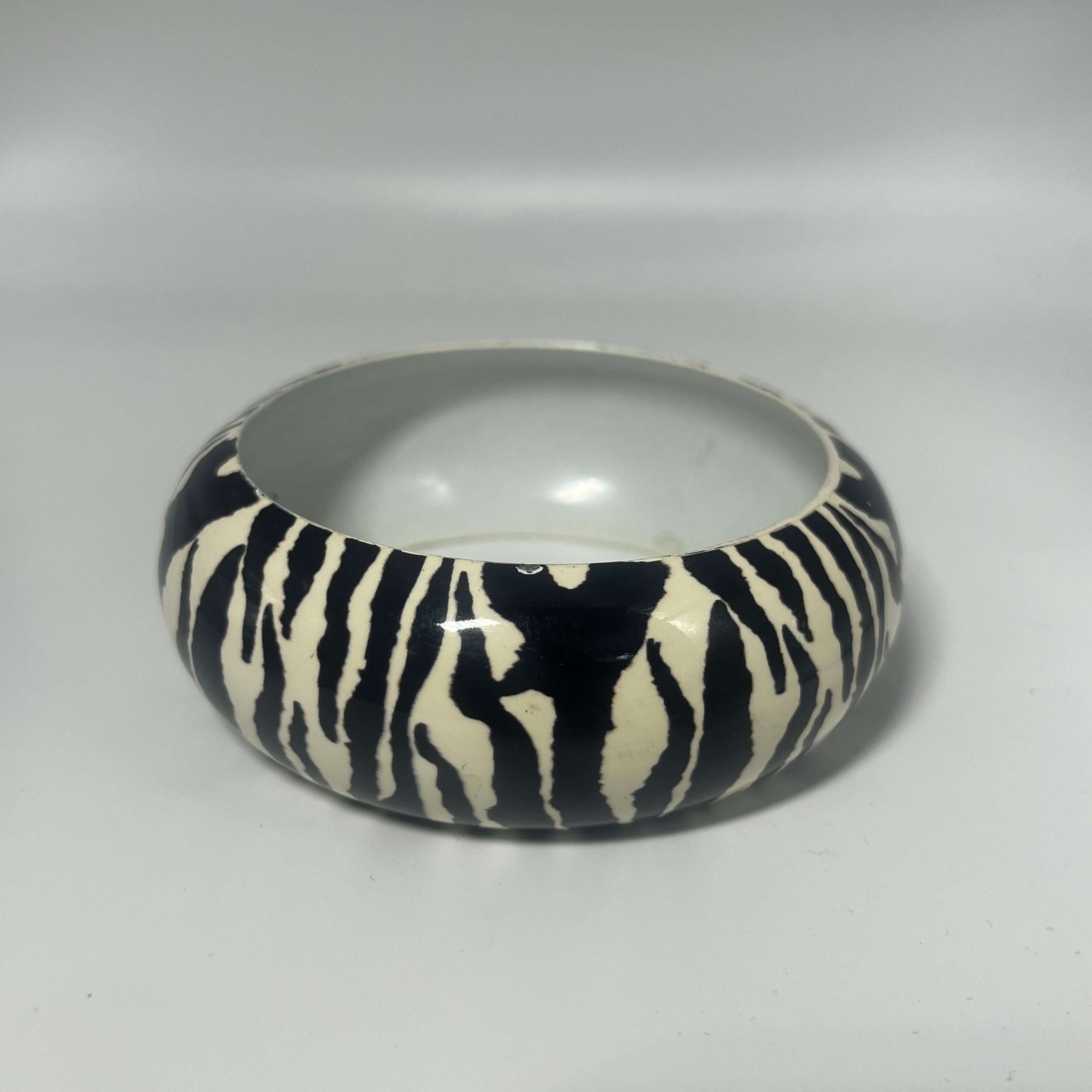 Vintage zebra print bangle bracelet