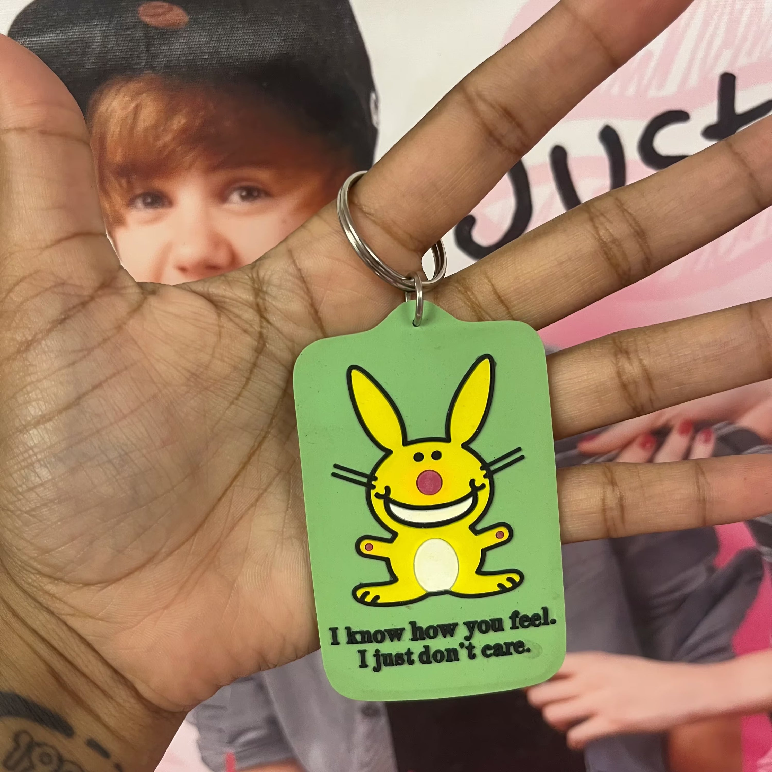 Vintage happy bunny keychains