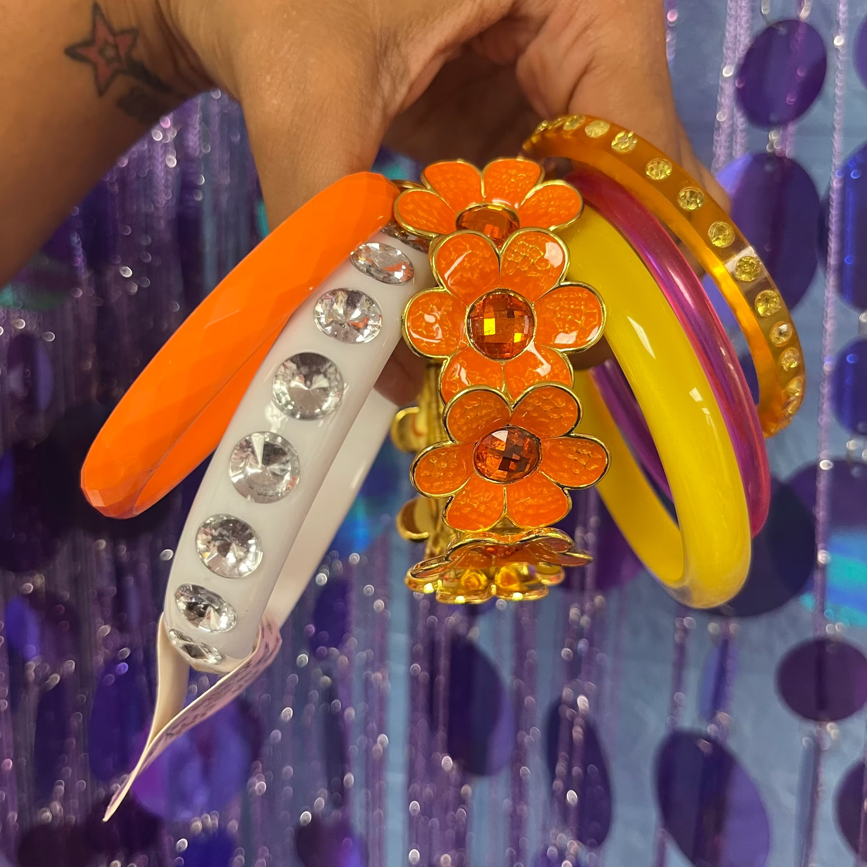 lil miss Dolly curated vintage bangle bracelet set