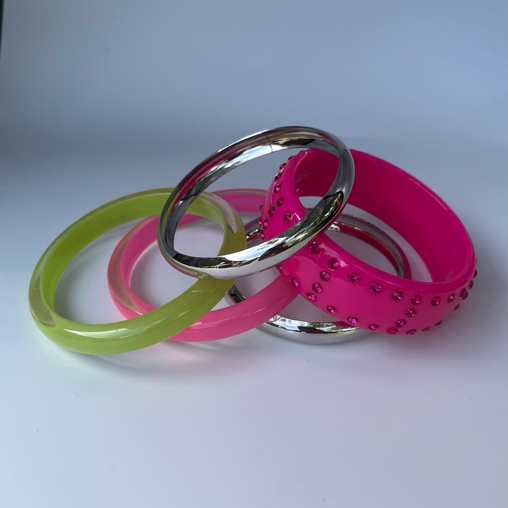 Mollie bling bangle bracelet set