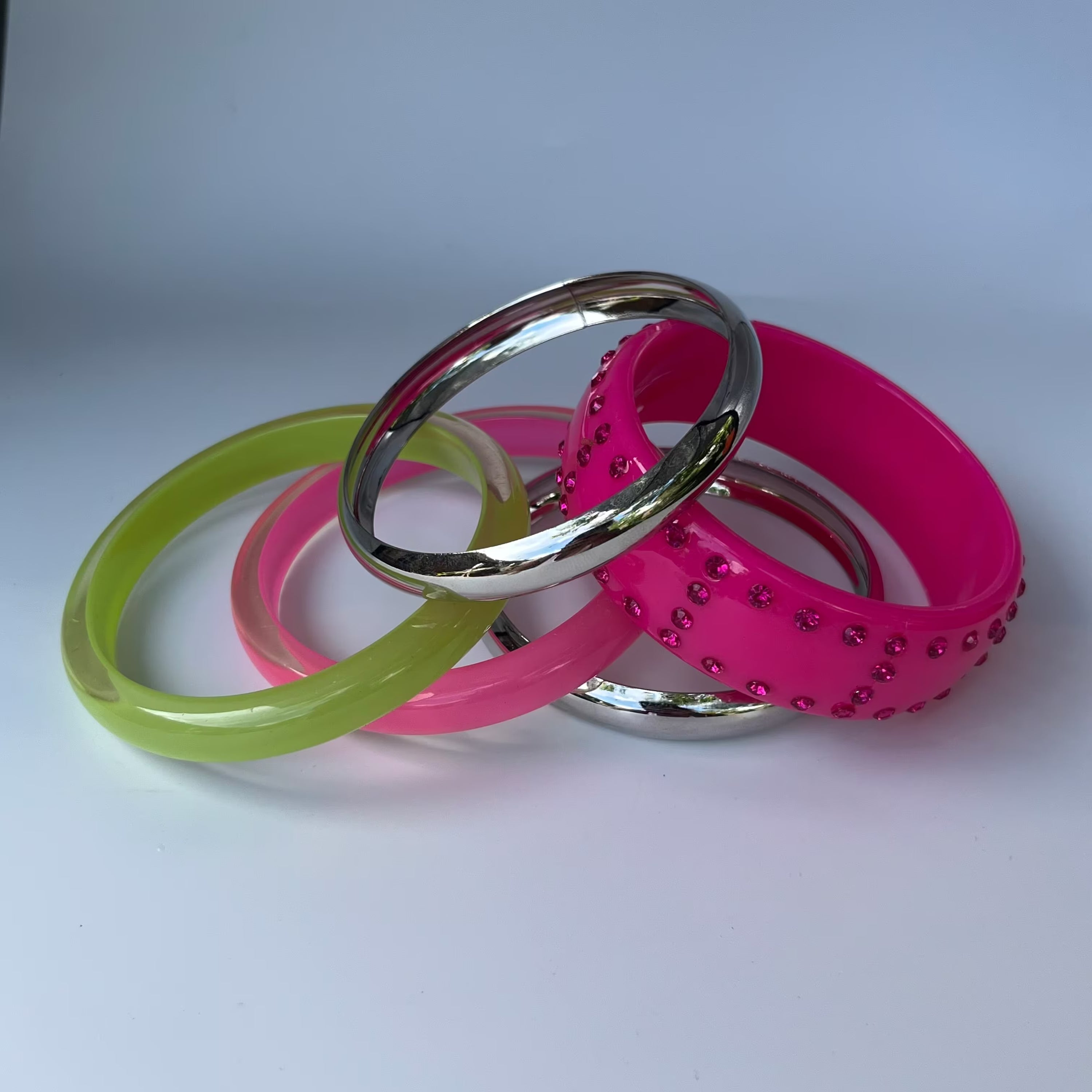 Mollie bling bangle bracelet set