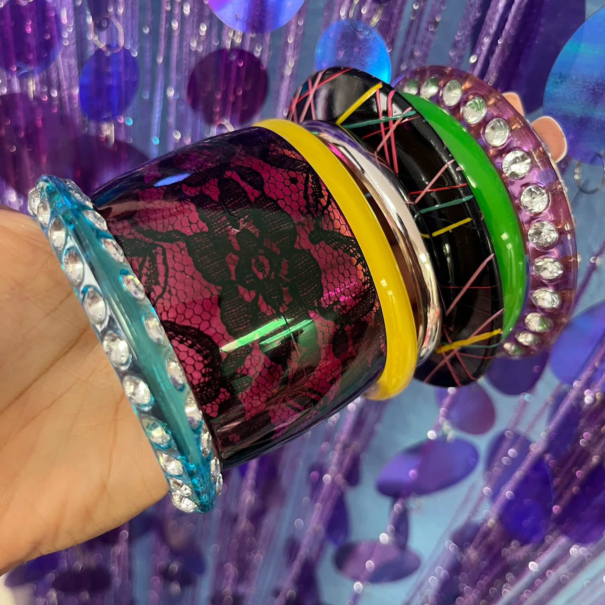 Electr1c curated vintage bangle bracelet set