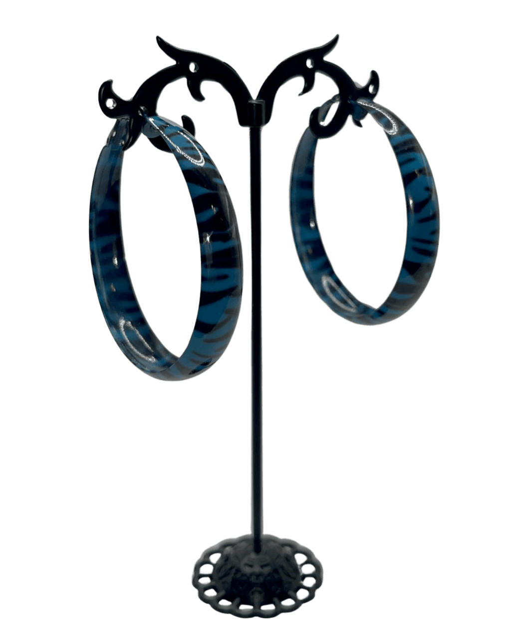 Zebra mini hoops - Blue