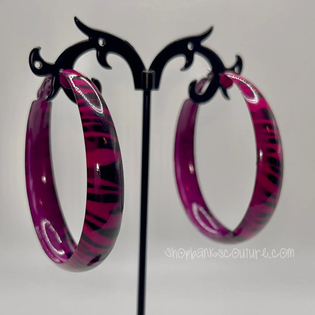 Zebra hoops - Pink