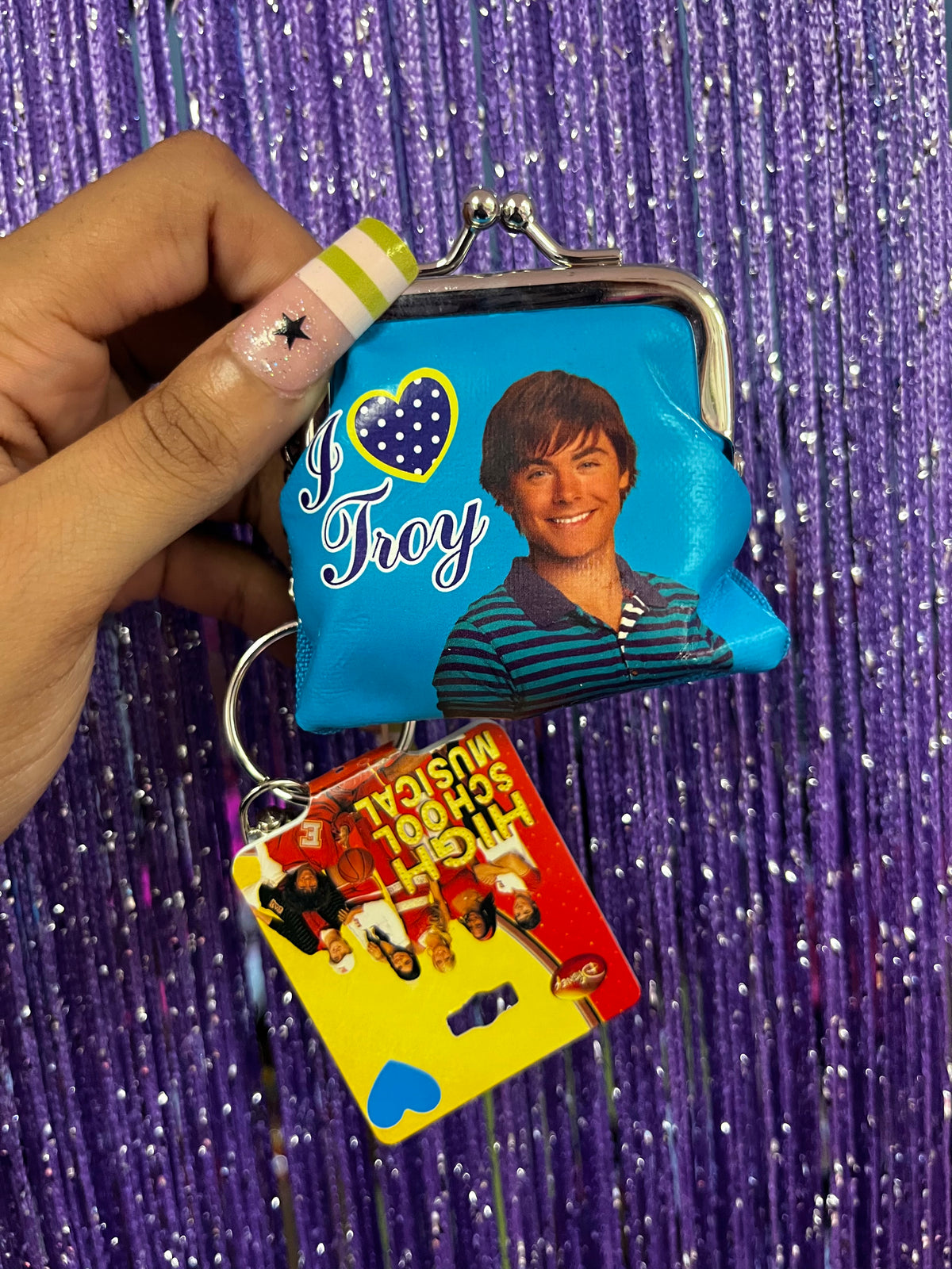 HSM I love Troy keychain coin purse
