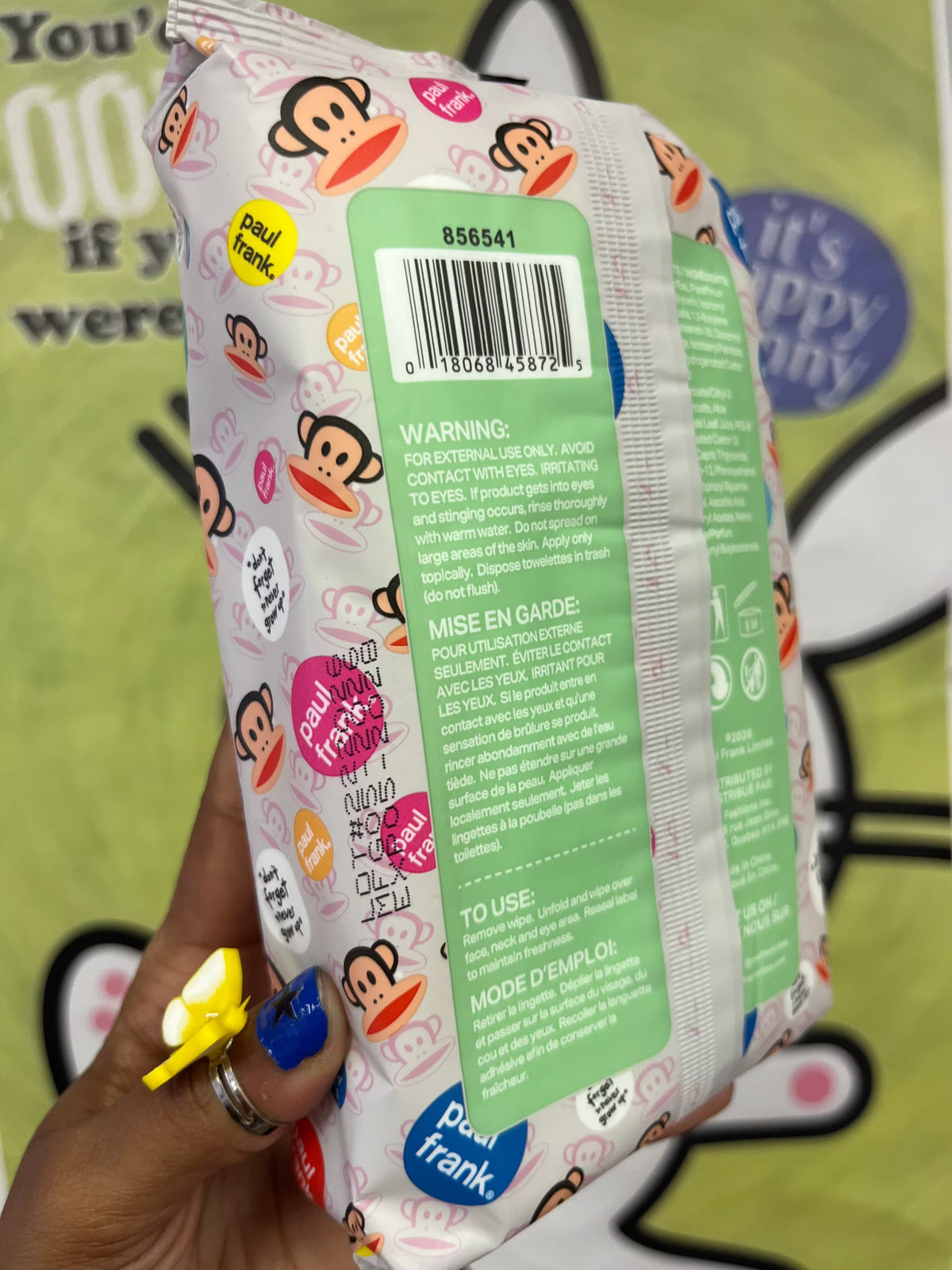 Paul Frank makeup cleansing wipes