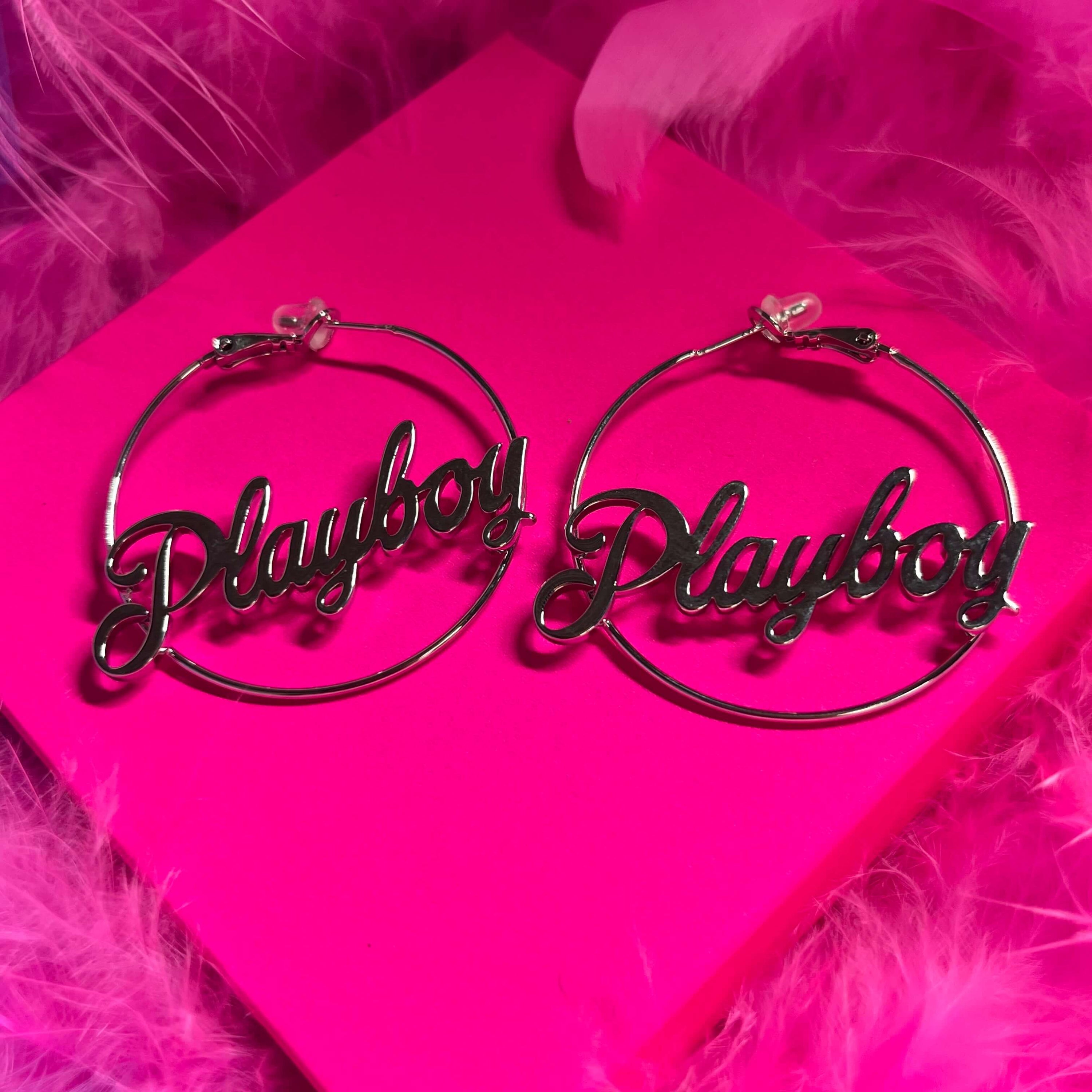 playboy hoop earrings