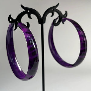 Zebra hoops - Purple