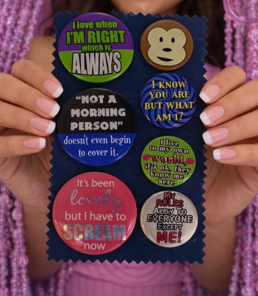 All about me button pin set