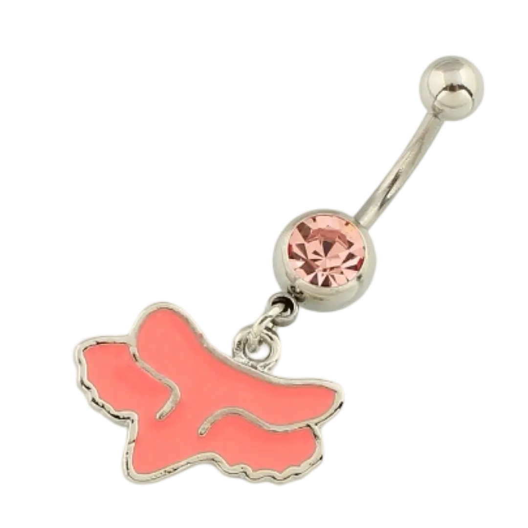 Fox racing head belly piercing ☆