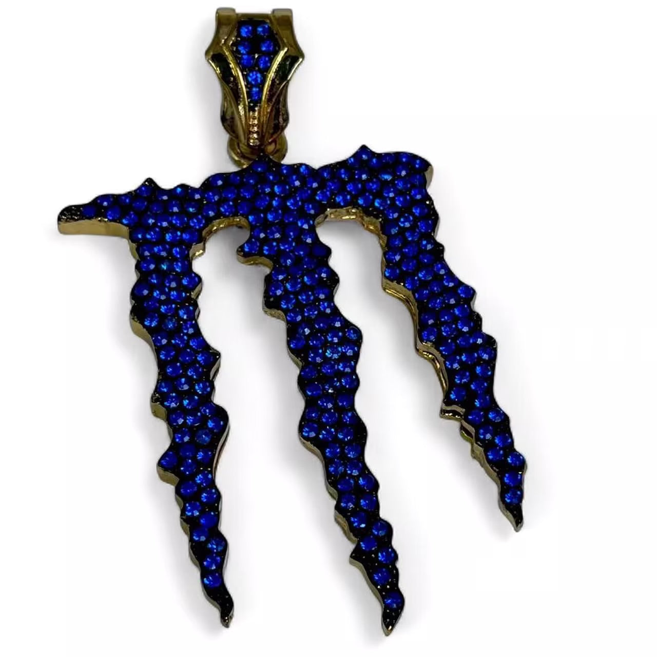 XL blue monster pendant