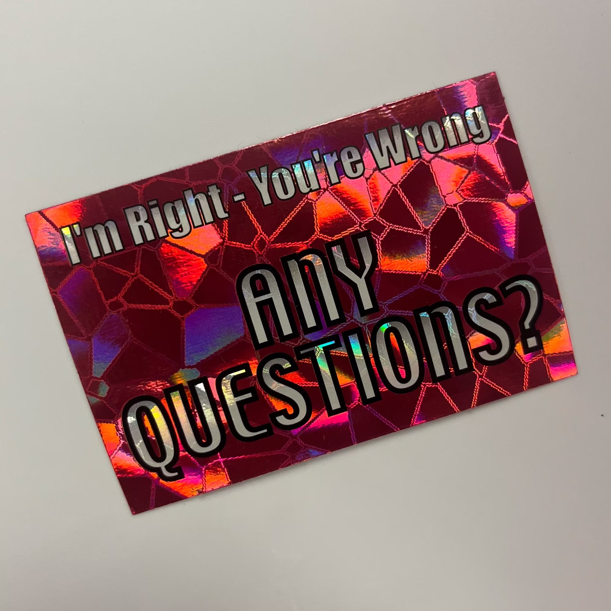 2000s holographic vending machine stickers