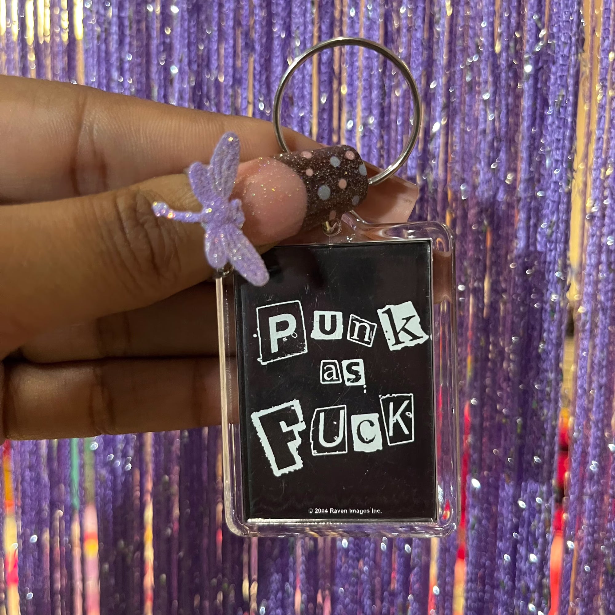 2004 punk as fck keychain