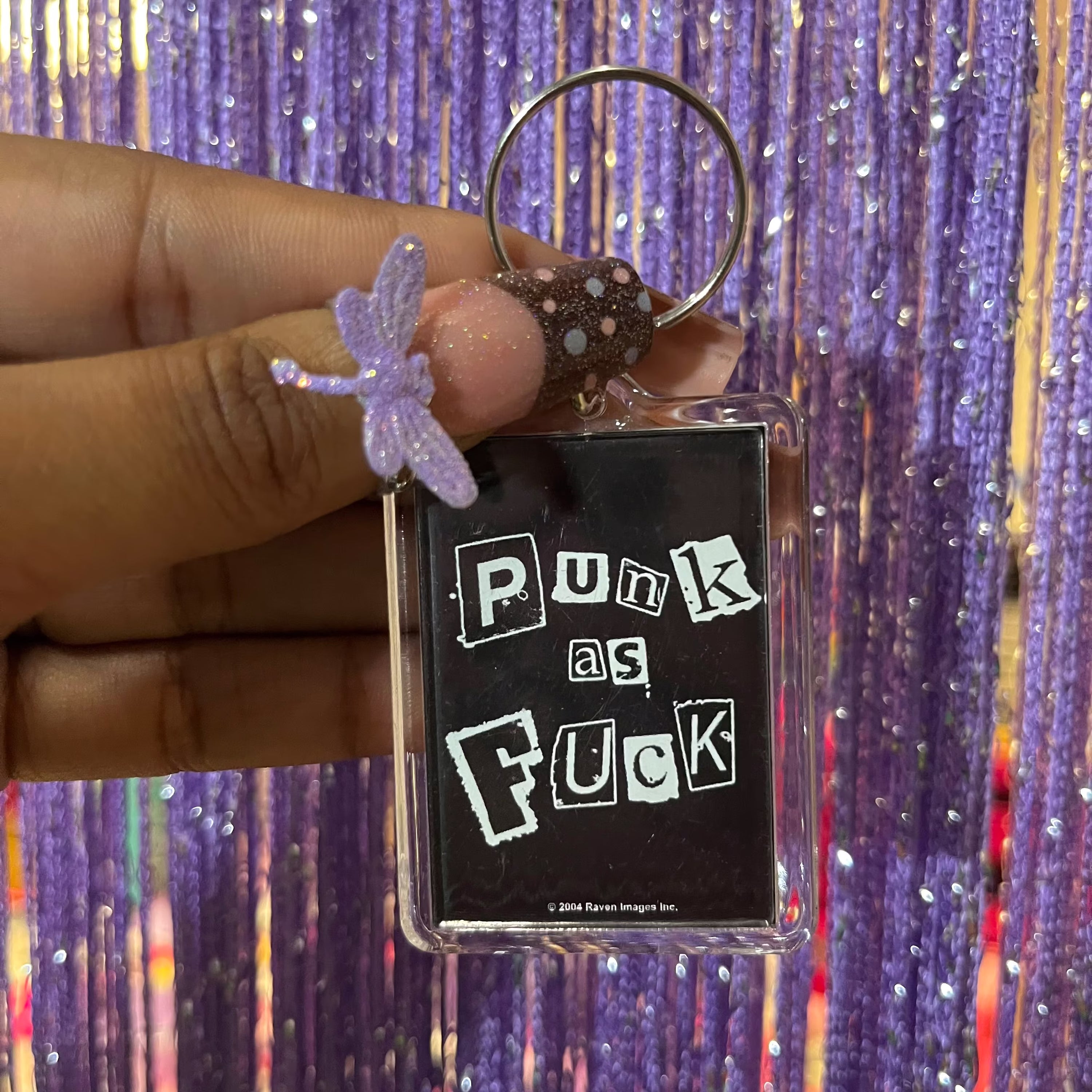 2004 punk as fck keychain
