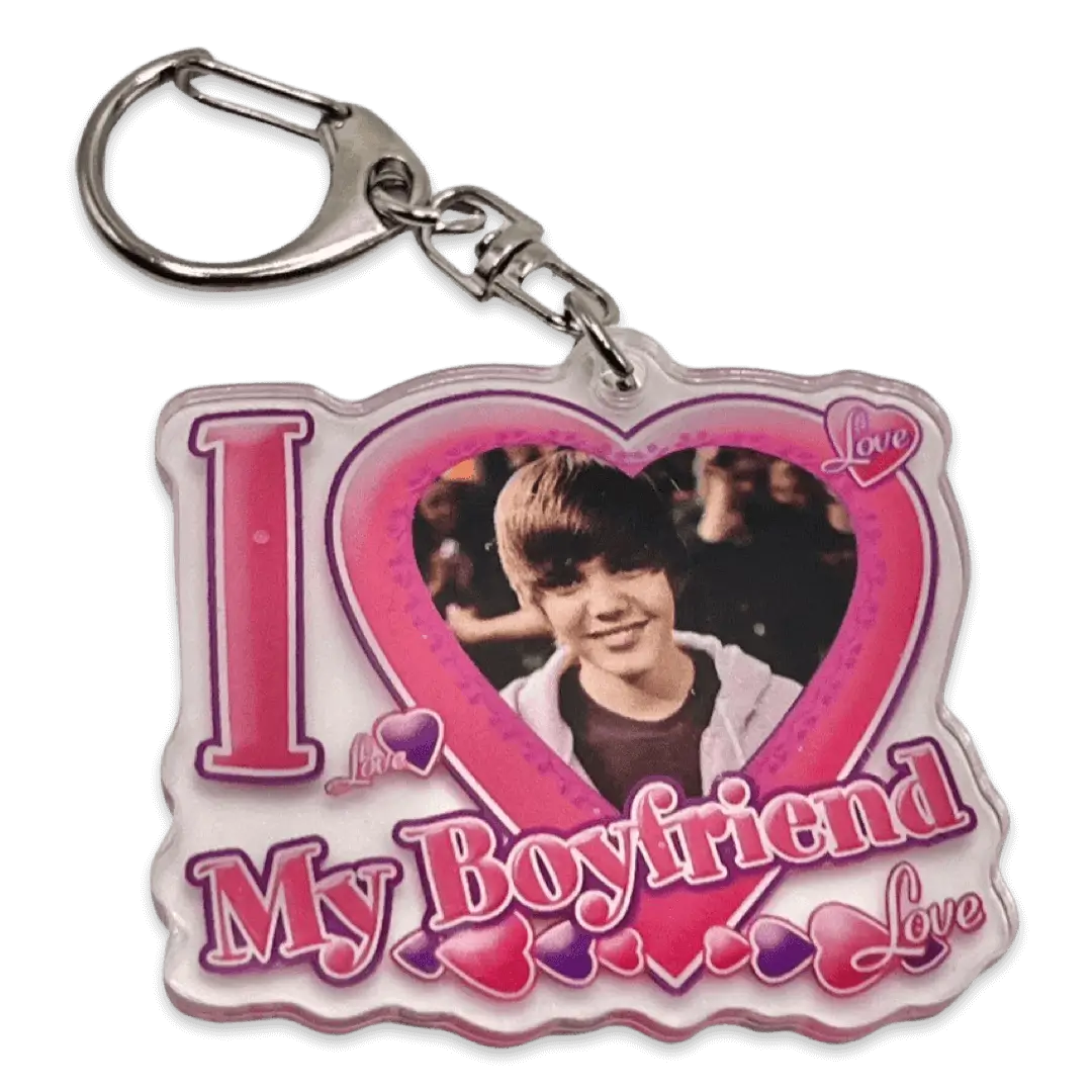 I love my boyfriend keychain - justin Bieber