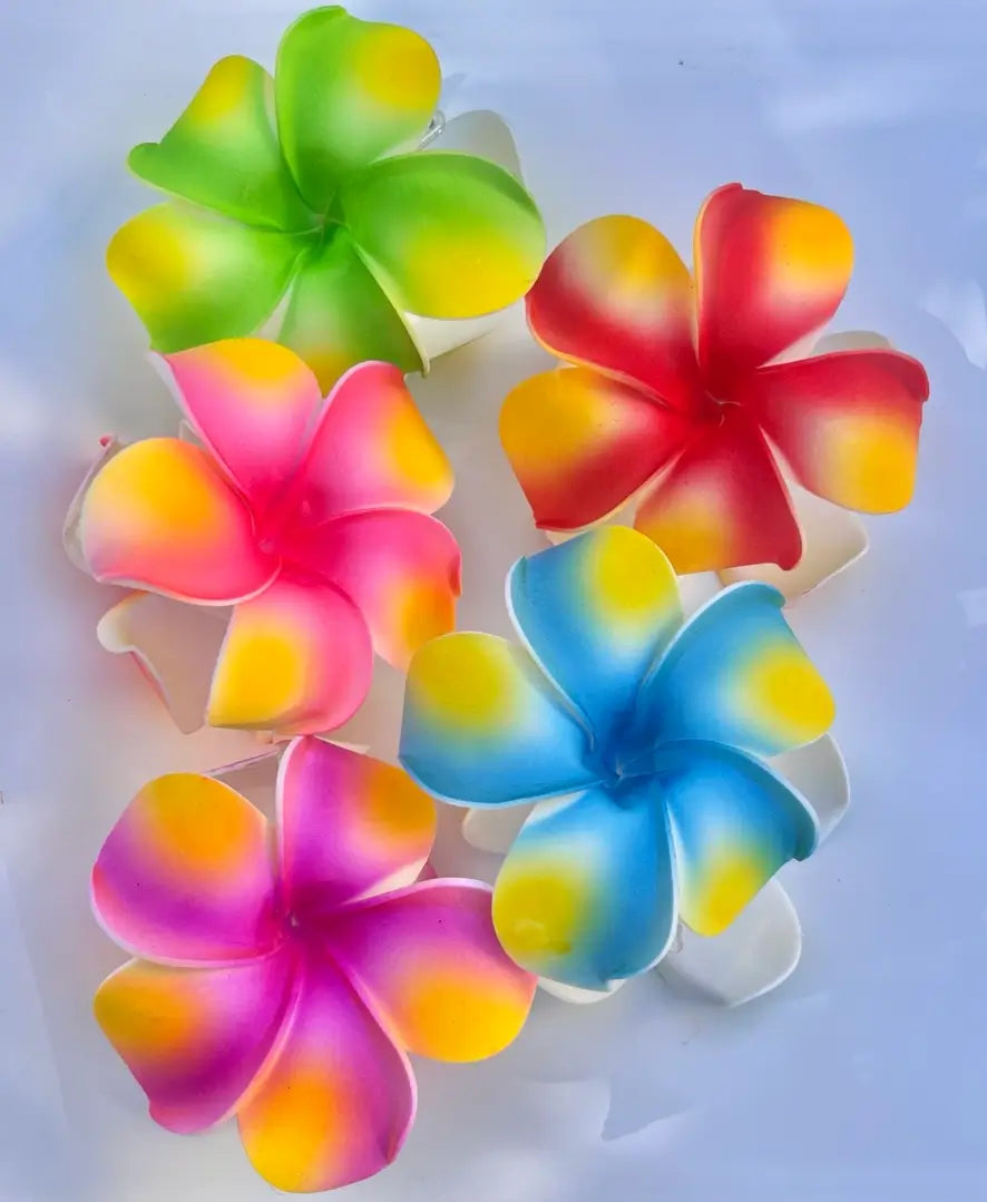 Jumbo Plumeria flower claw hair clips