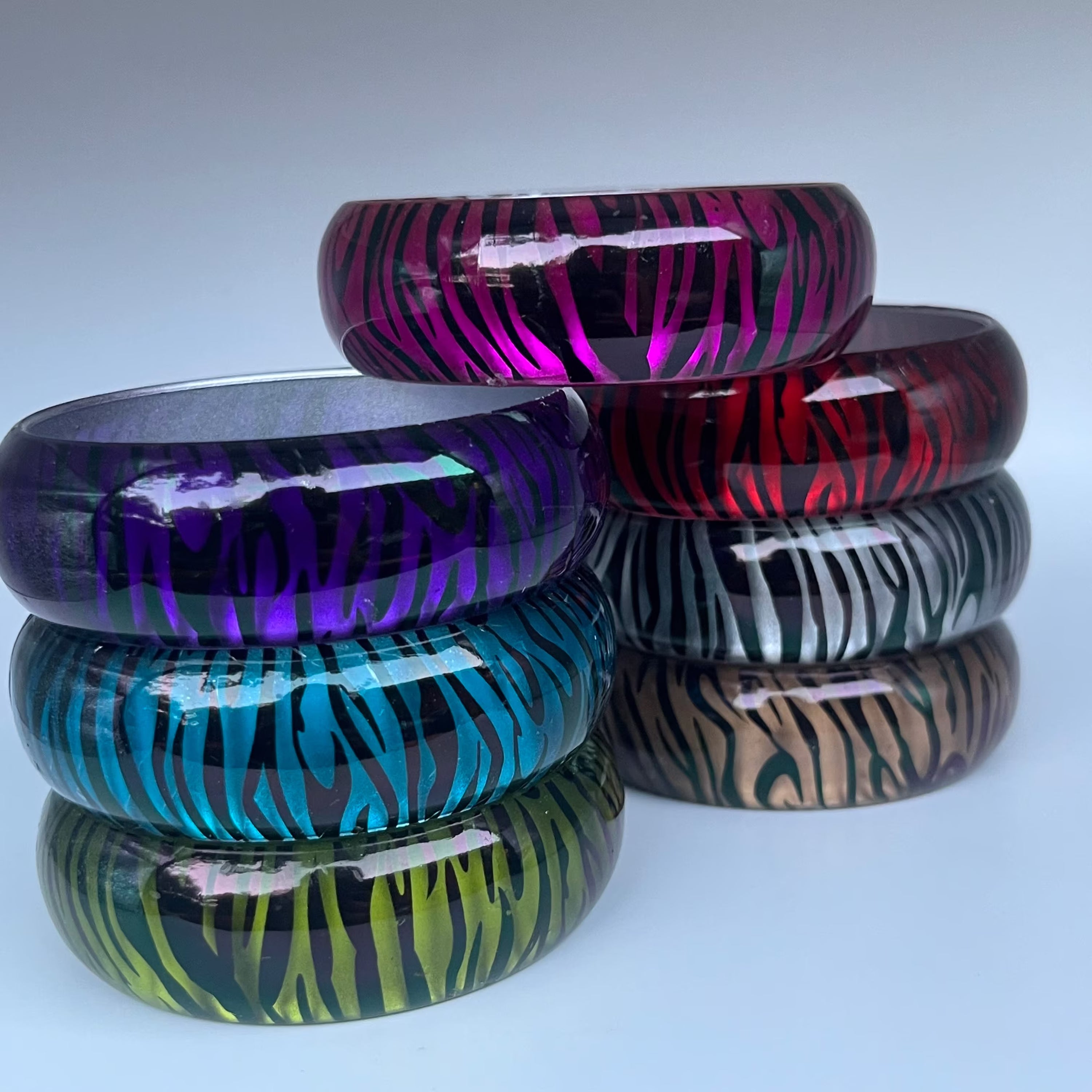 Zebra print bangle bracelets ☆