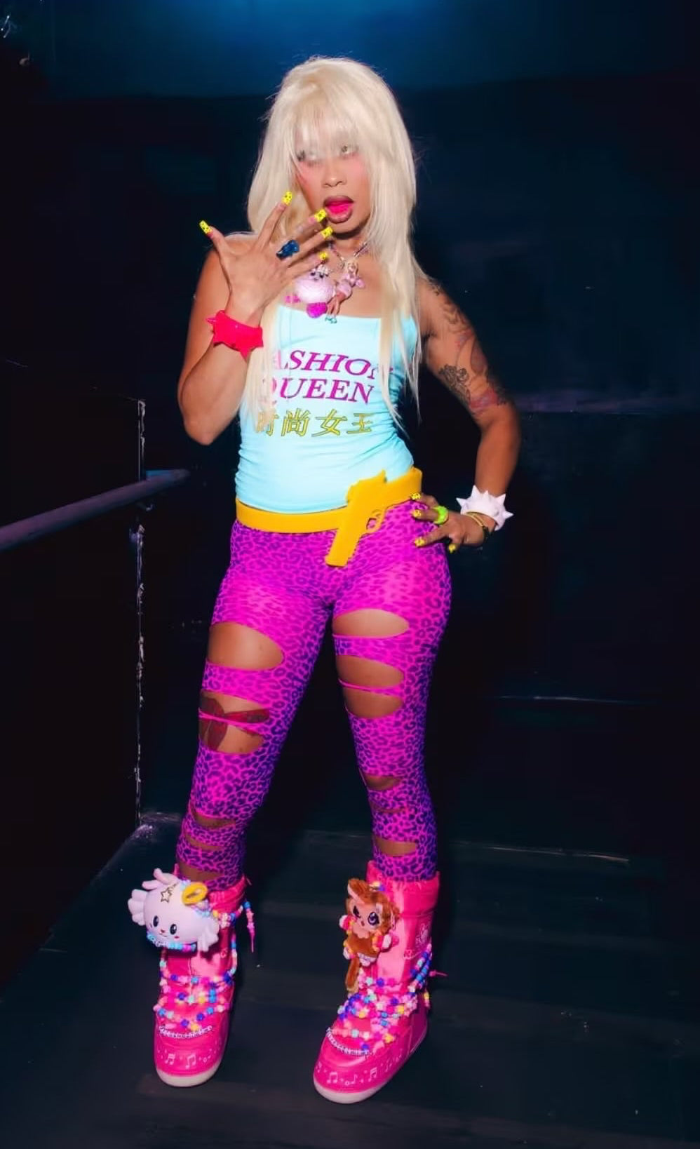 Pink dreamz leopard print leggings