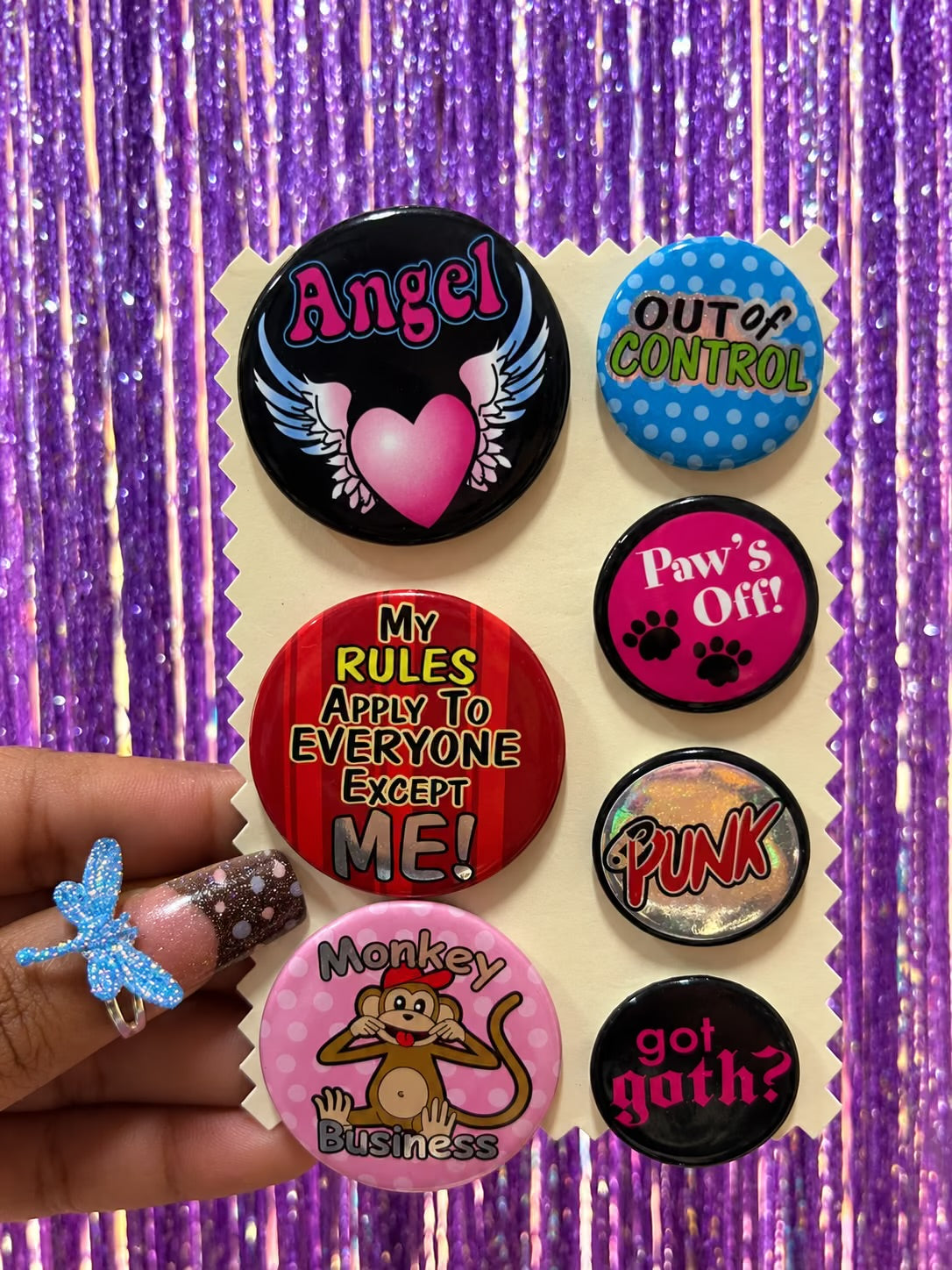 2003 Angel button pin set