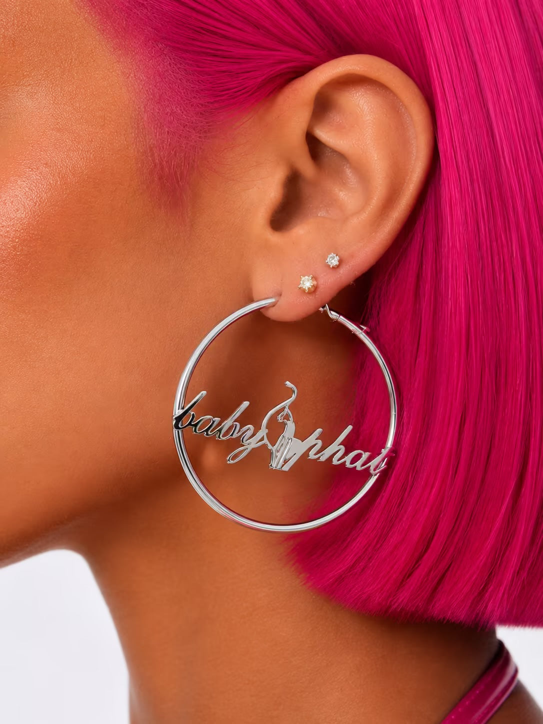 Baby phat hoop earrings