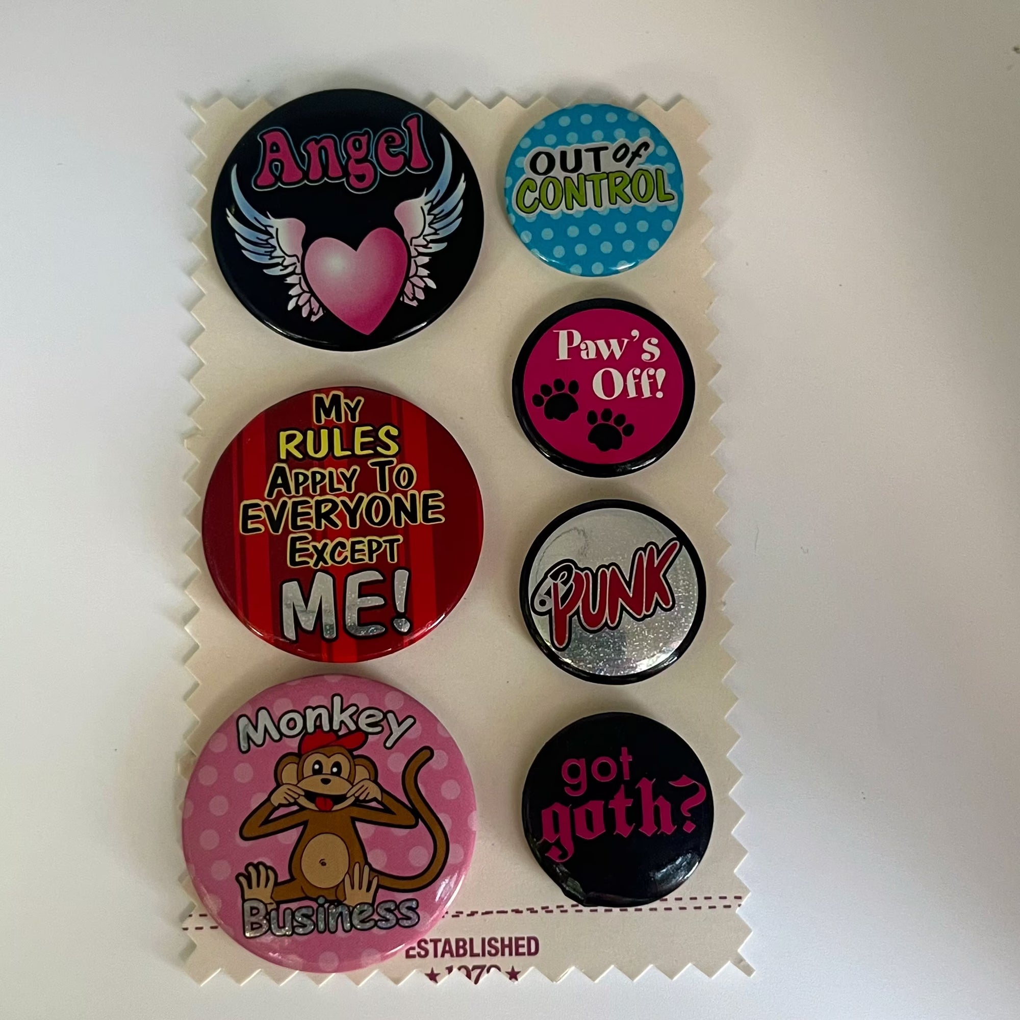 Angel Enamel brooch pin set