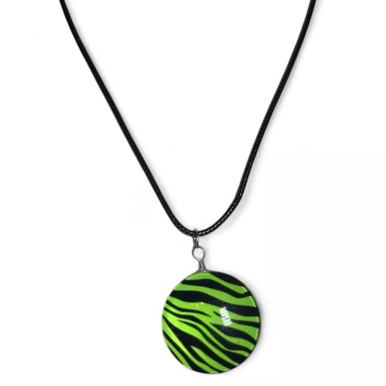 Zebra print necklaces