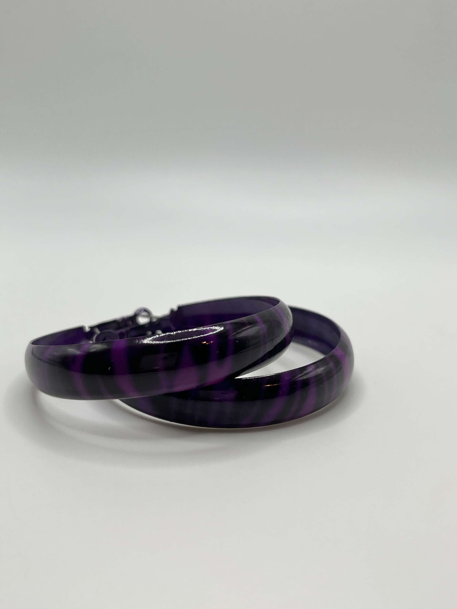 Zebra mini hoops - Purple