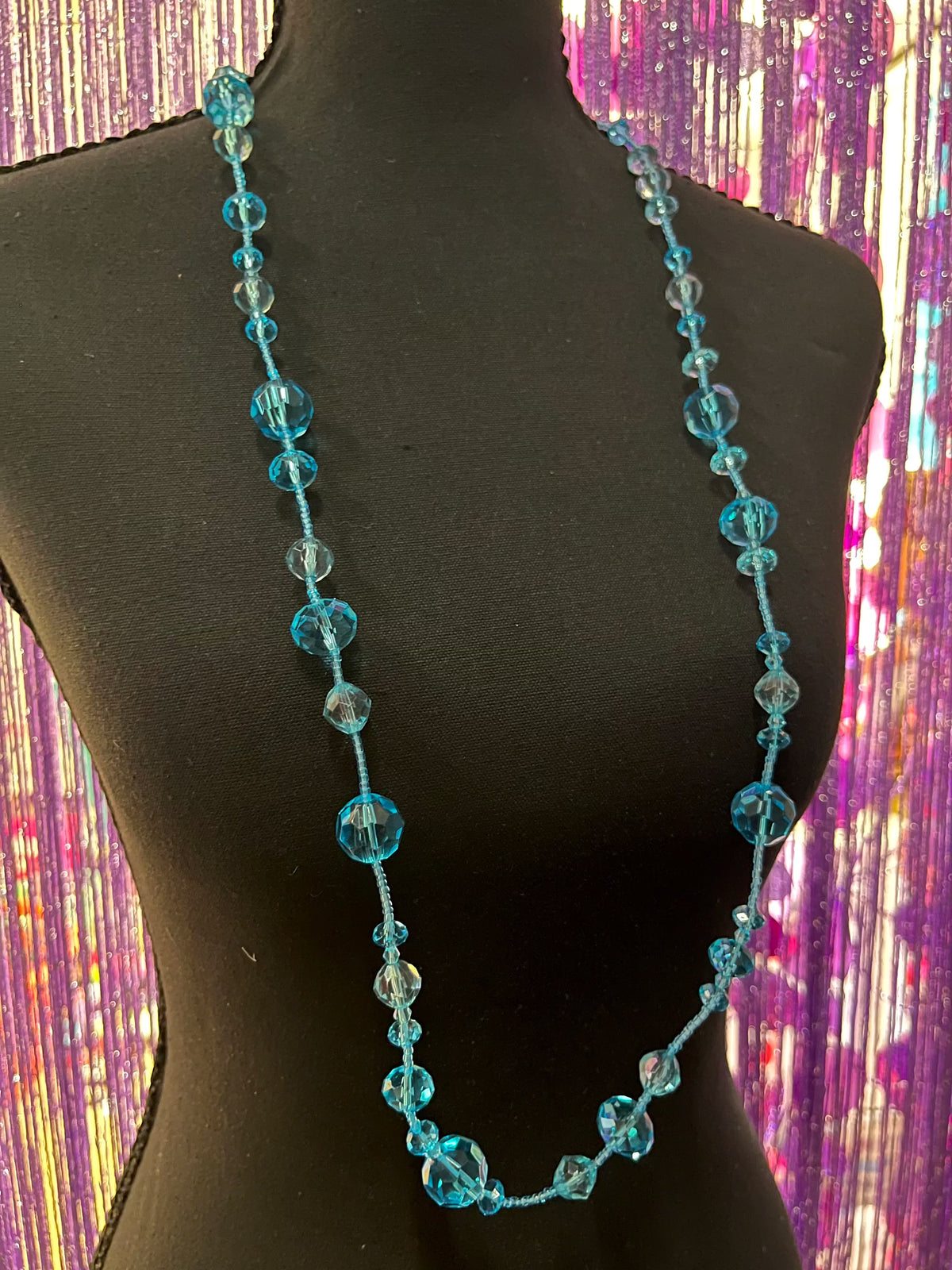 2004 Ocean Angel blue beaded necklace