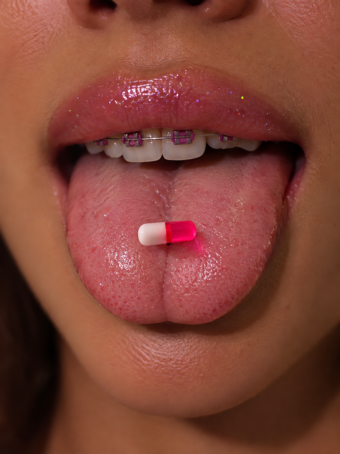 Pill shaped Tongue Ring
