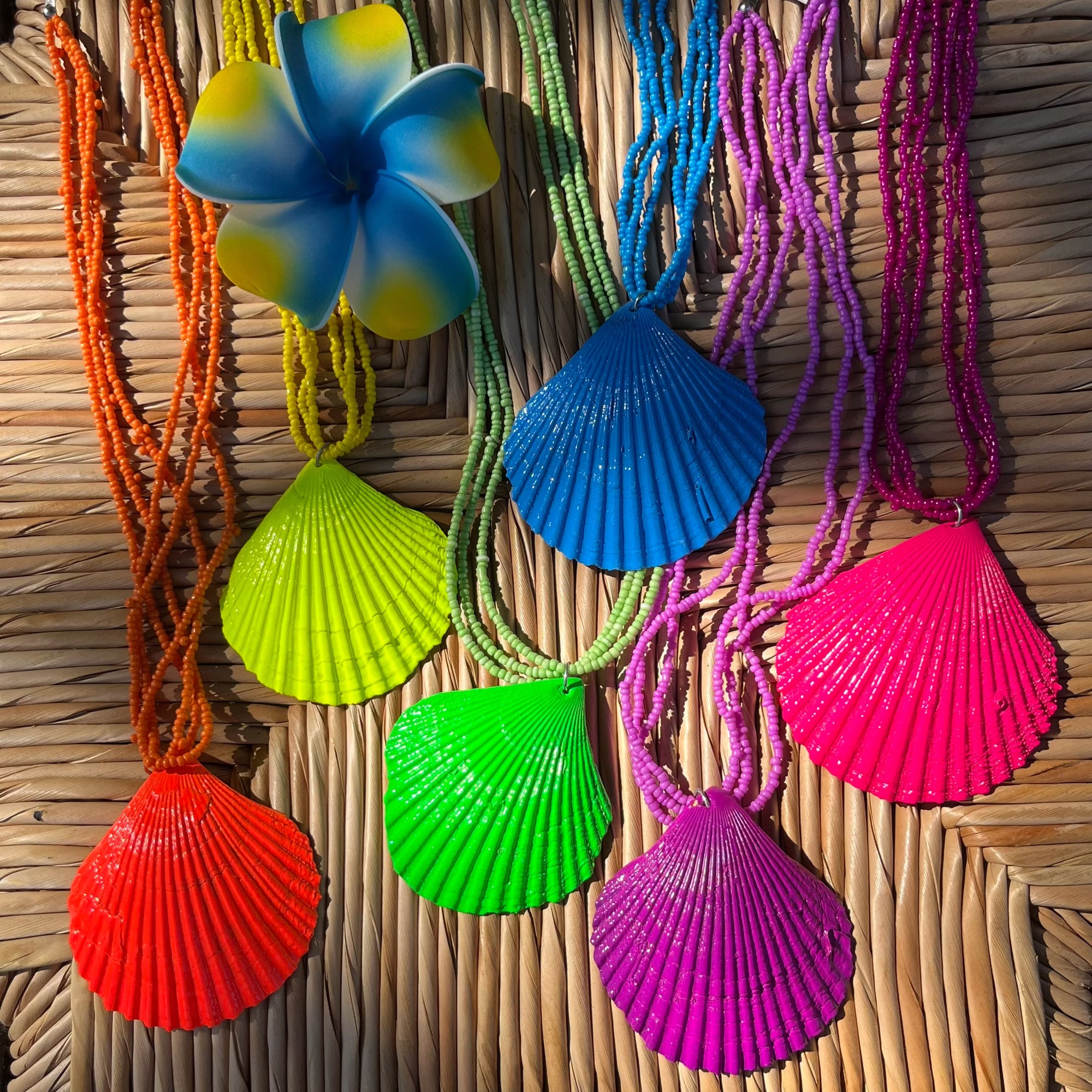 Caribbean shell necklaces