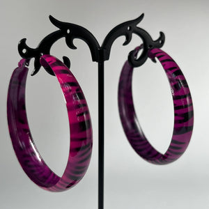 Zebra hoops - Pink