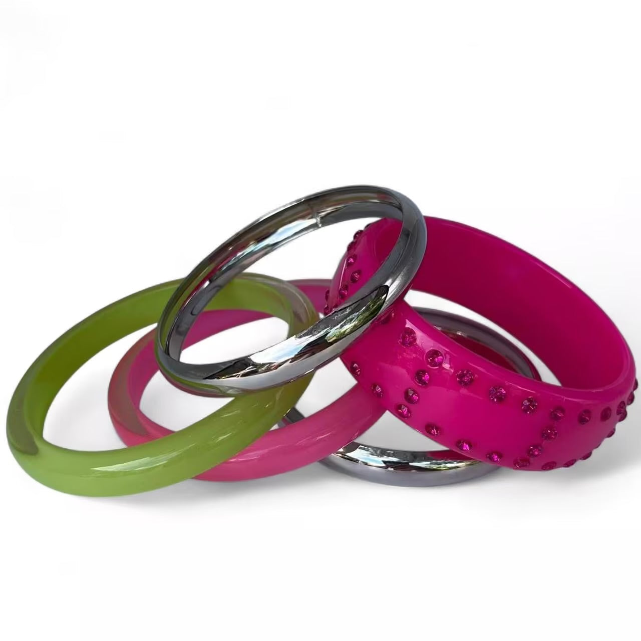 Mollie bling bangle bracelet set