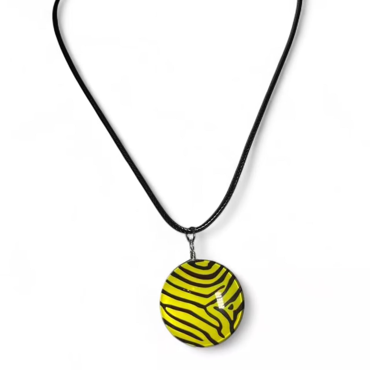 Zebra print necklaces